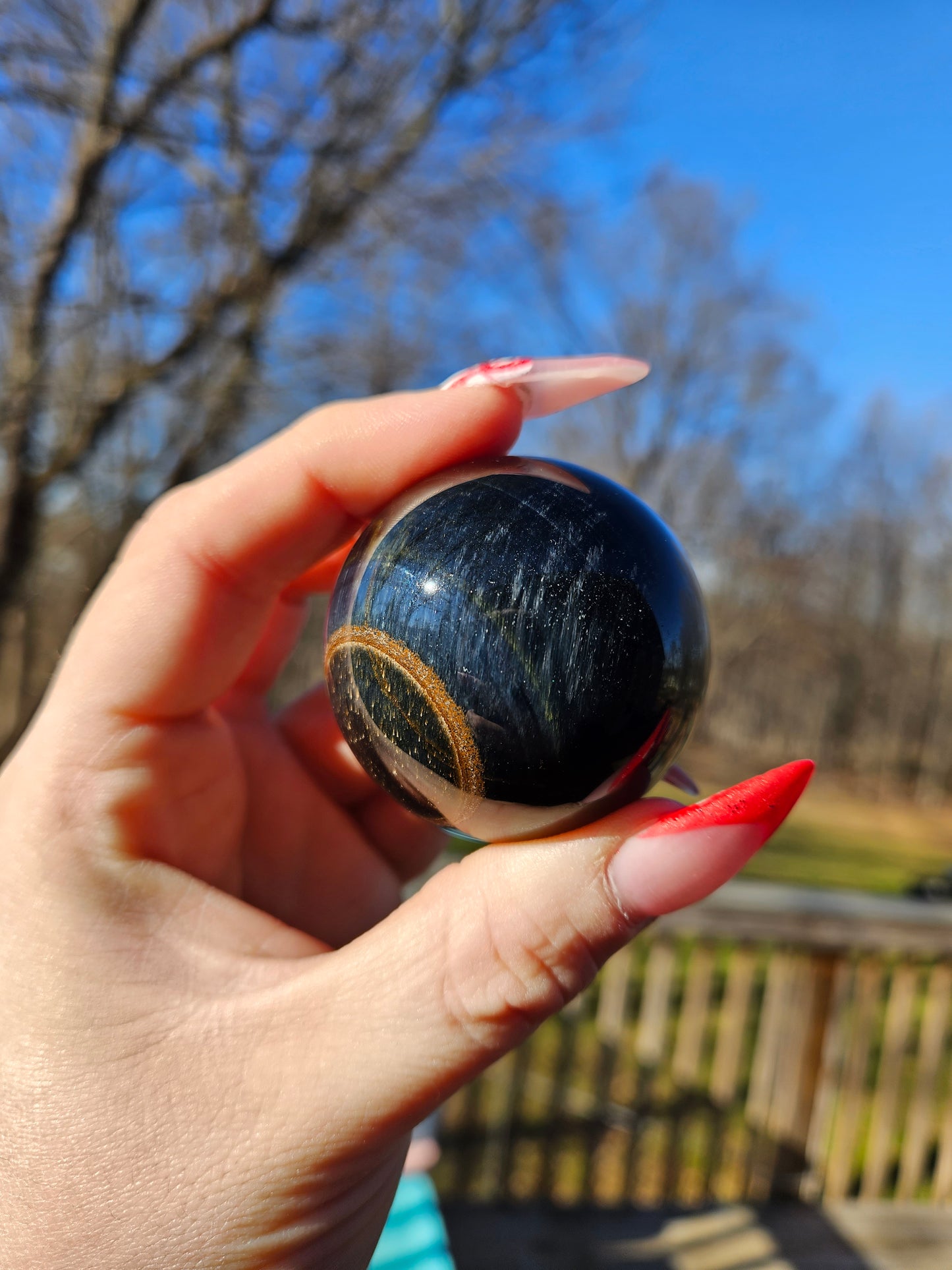 Blue Tigers Eye Sphere