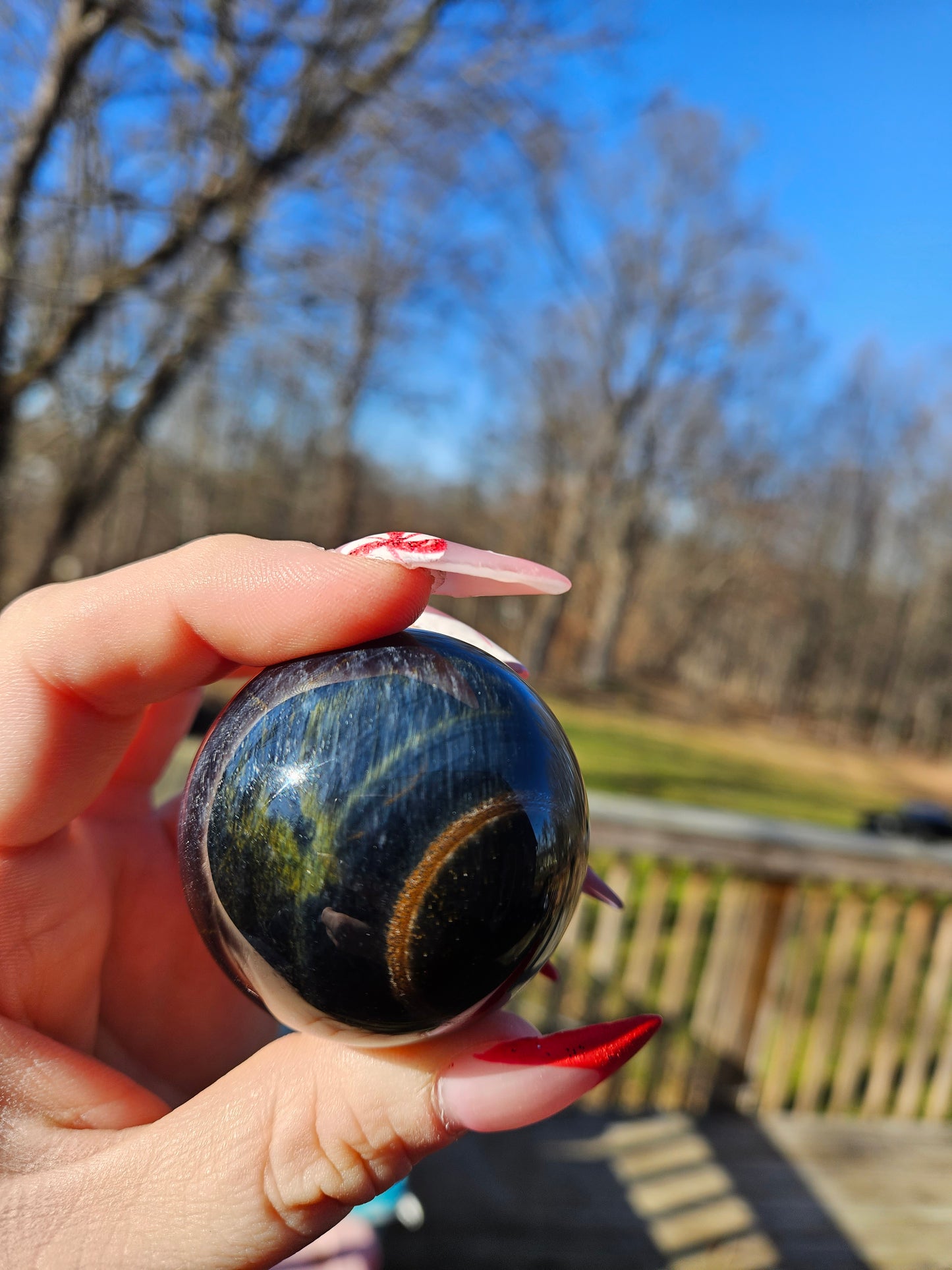 Blue Tigers Eye Sphere