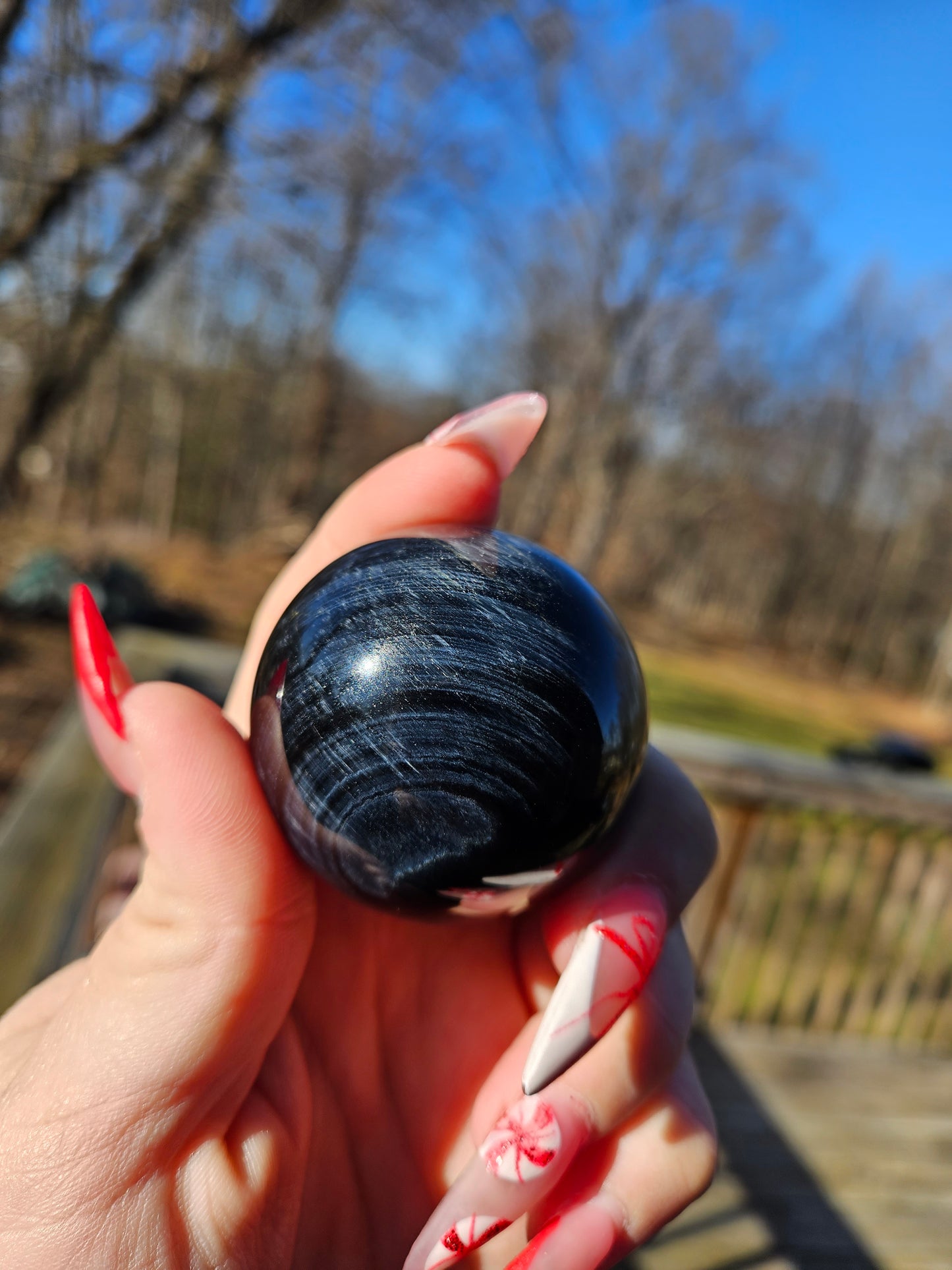 Blue Tigers Eye Sphere