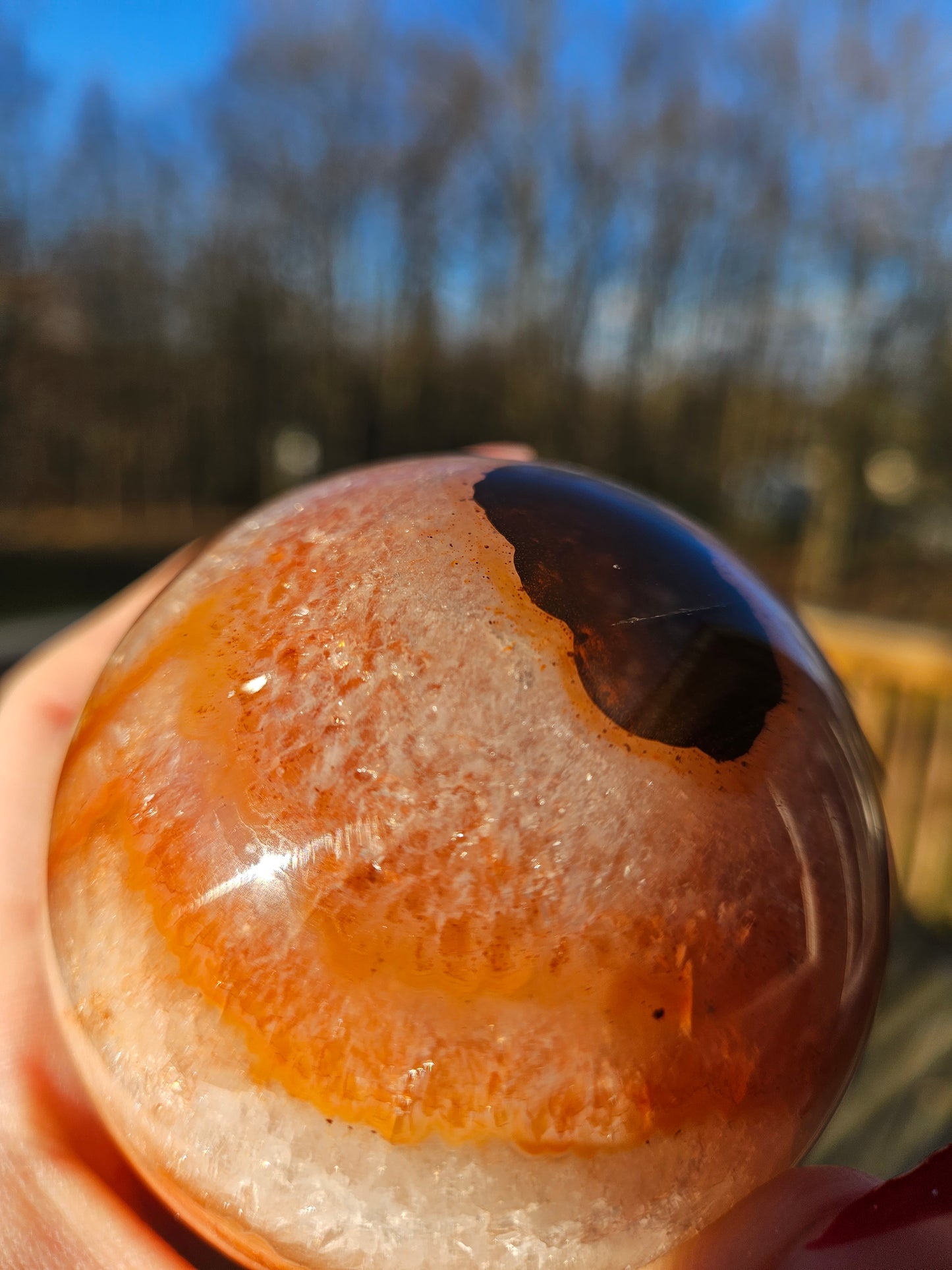 Carnelian Druzy Sphere