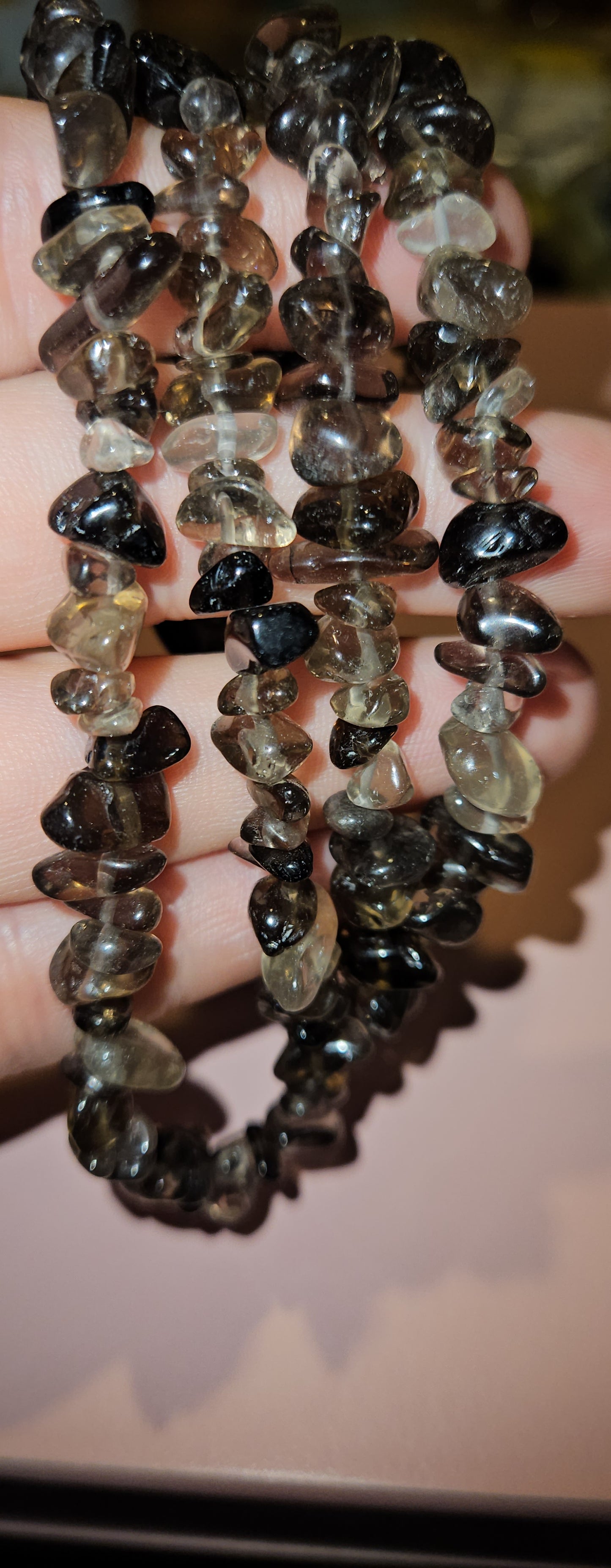 Smokey Quartz Chip Necklace