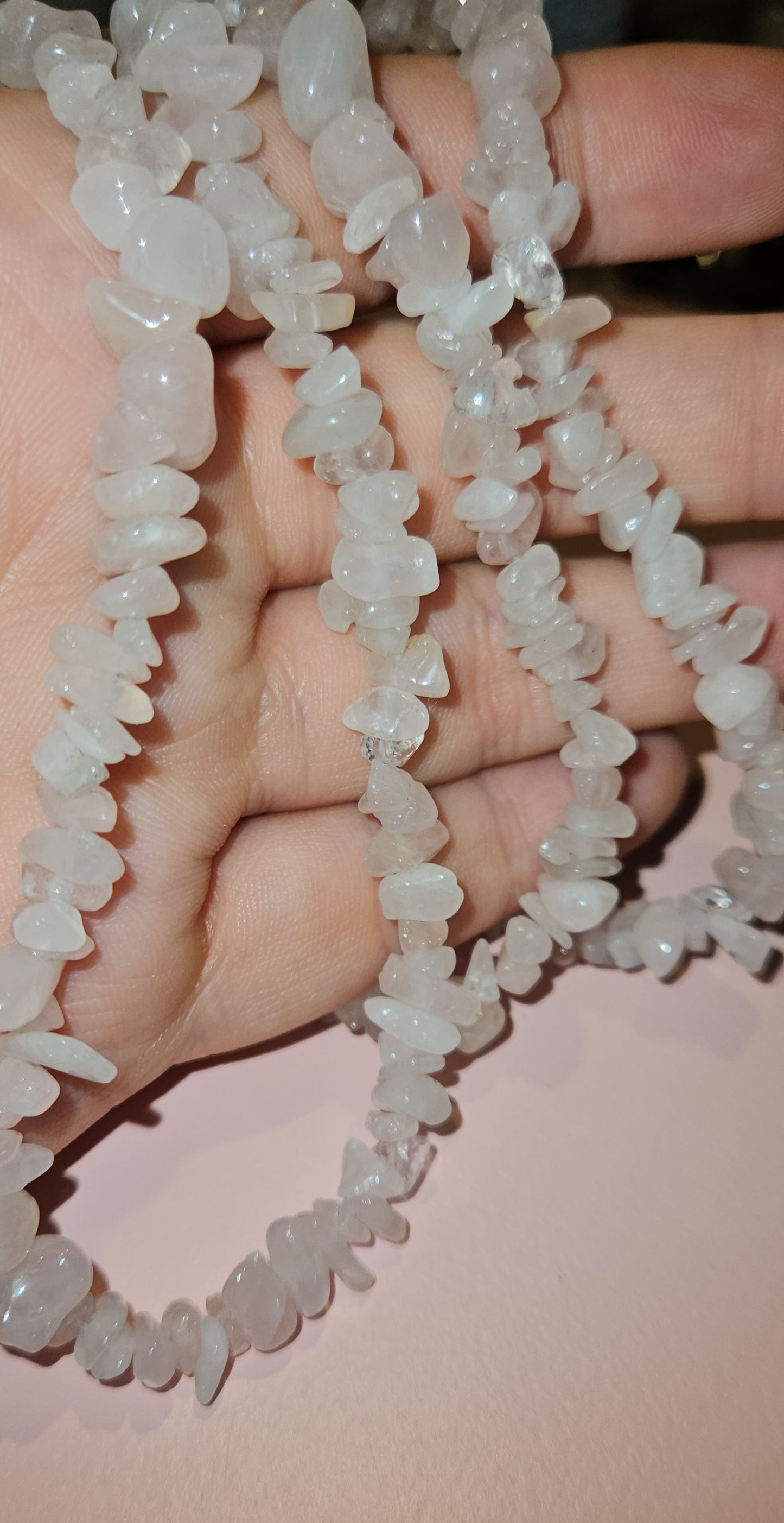 Rose Quartz Chip Necklace
