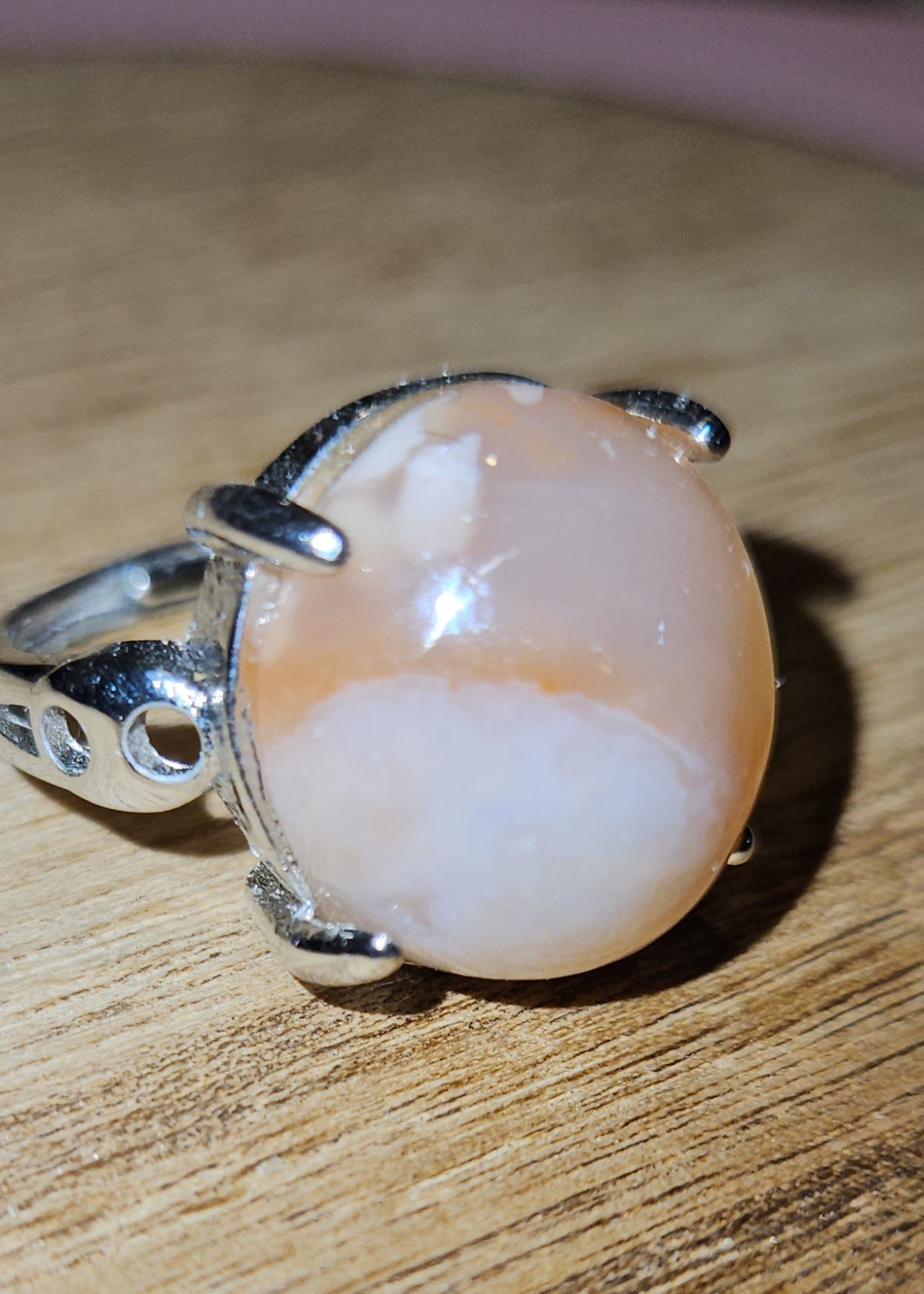 Flower Agate 925 Ring