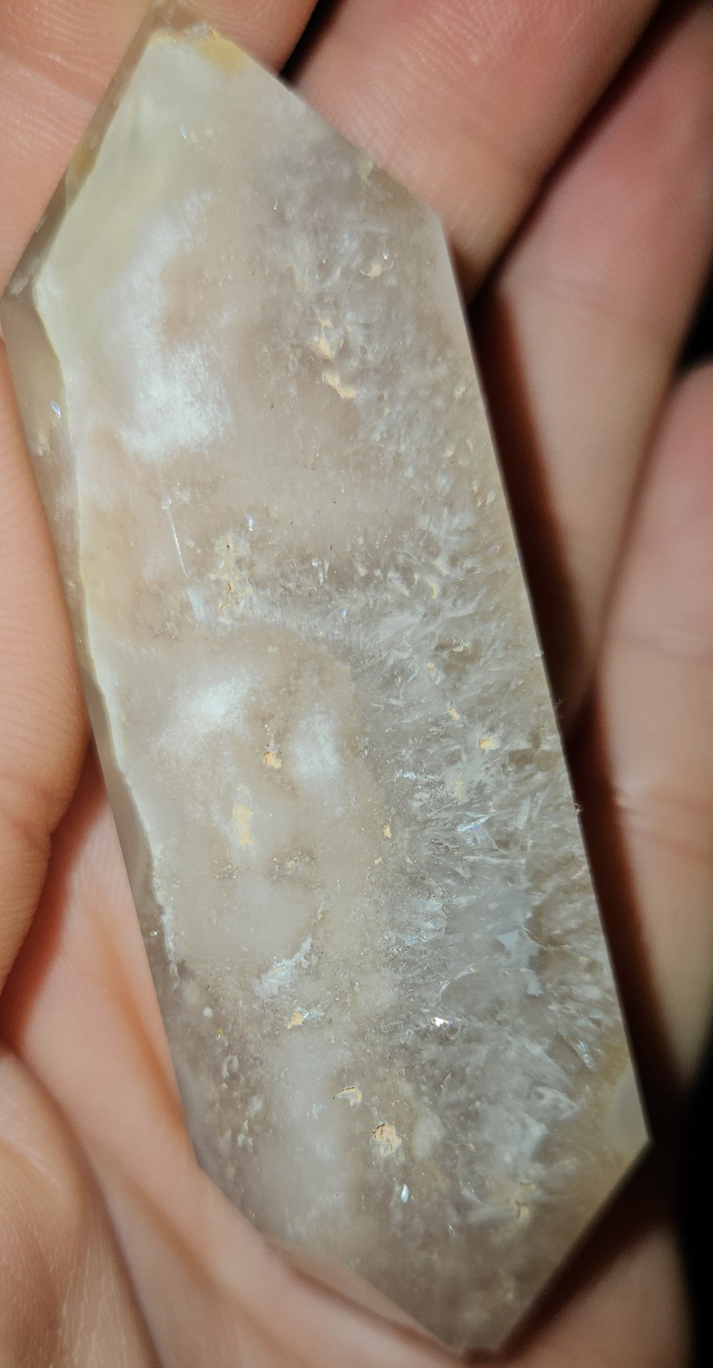 Flower Agate Double Point