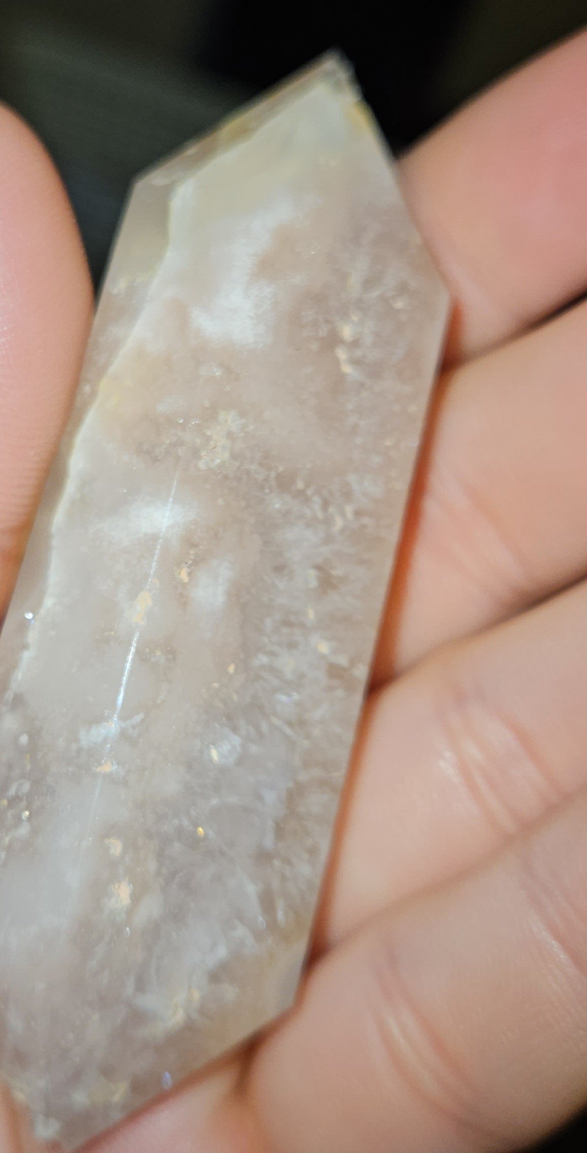 Flower Agate Double Point