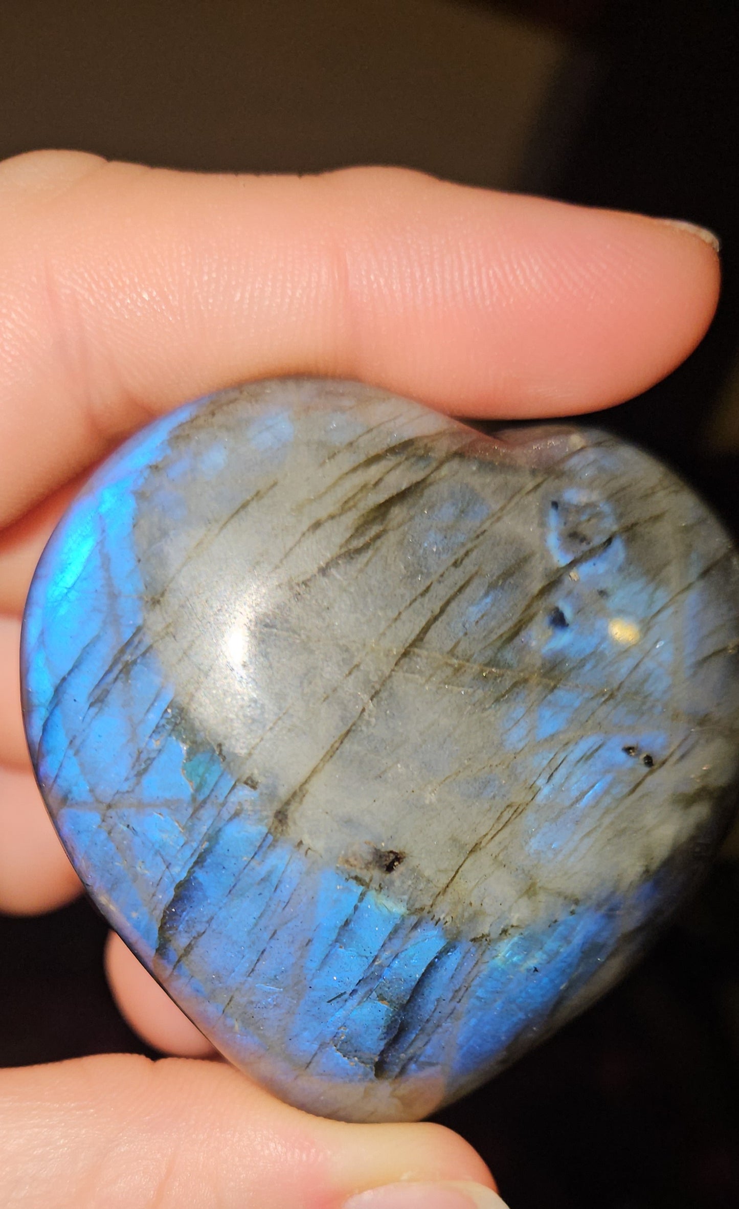Labradorite Heart