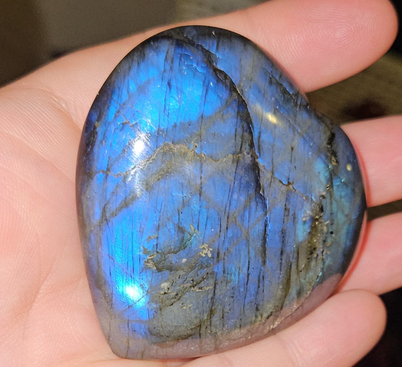 Labradorite Heart