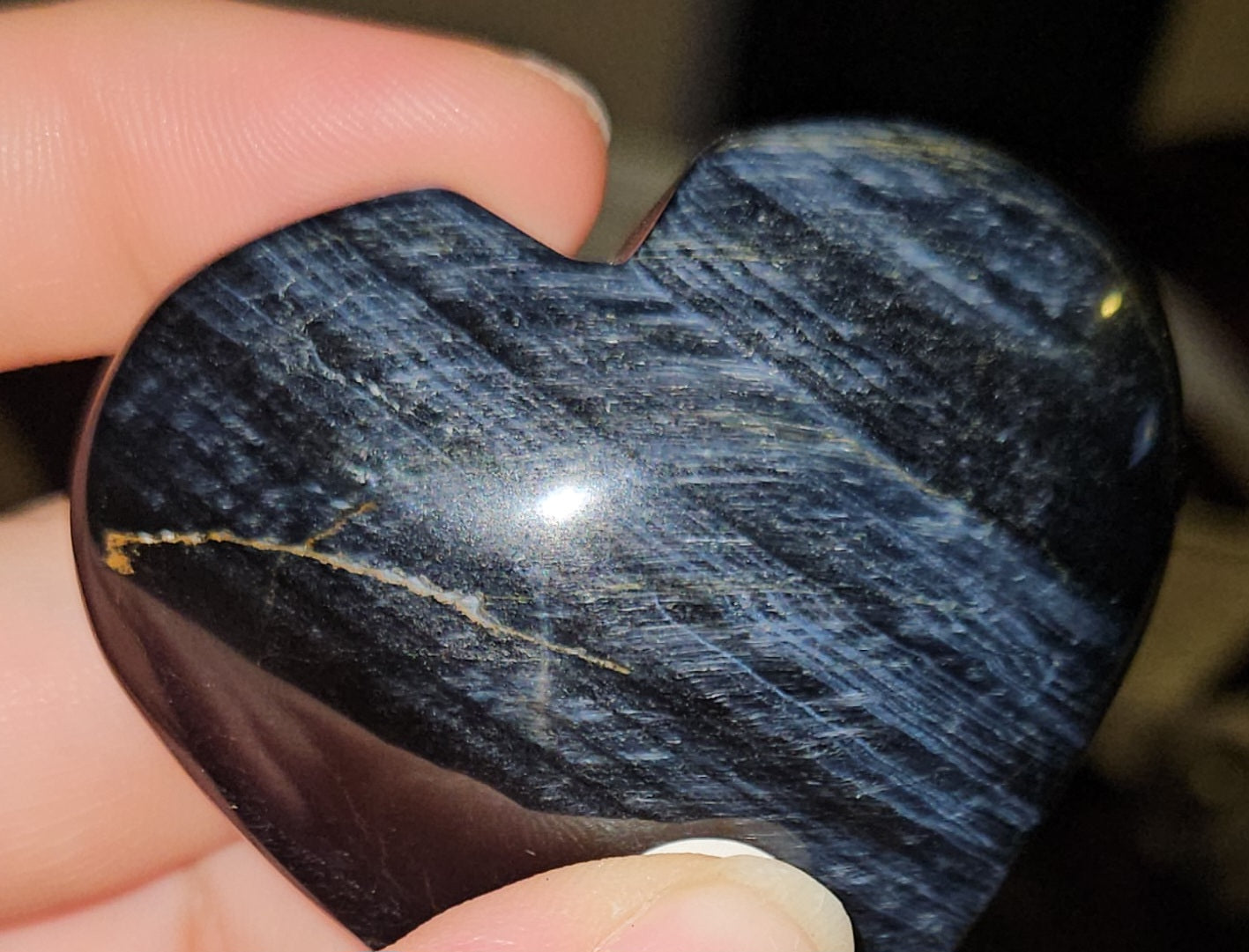 Blue Tigers Eye Heart