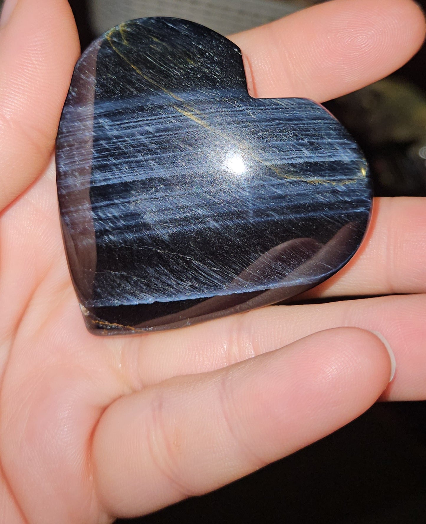 Blue Tigers Eye Heart