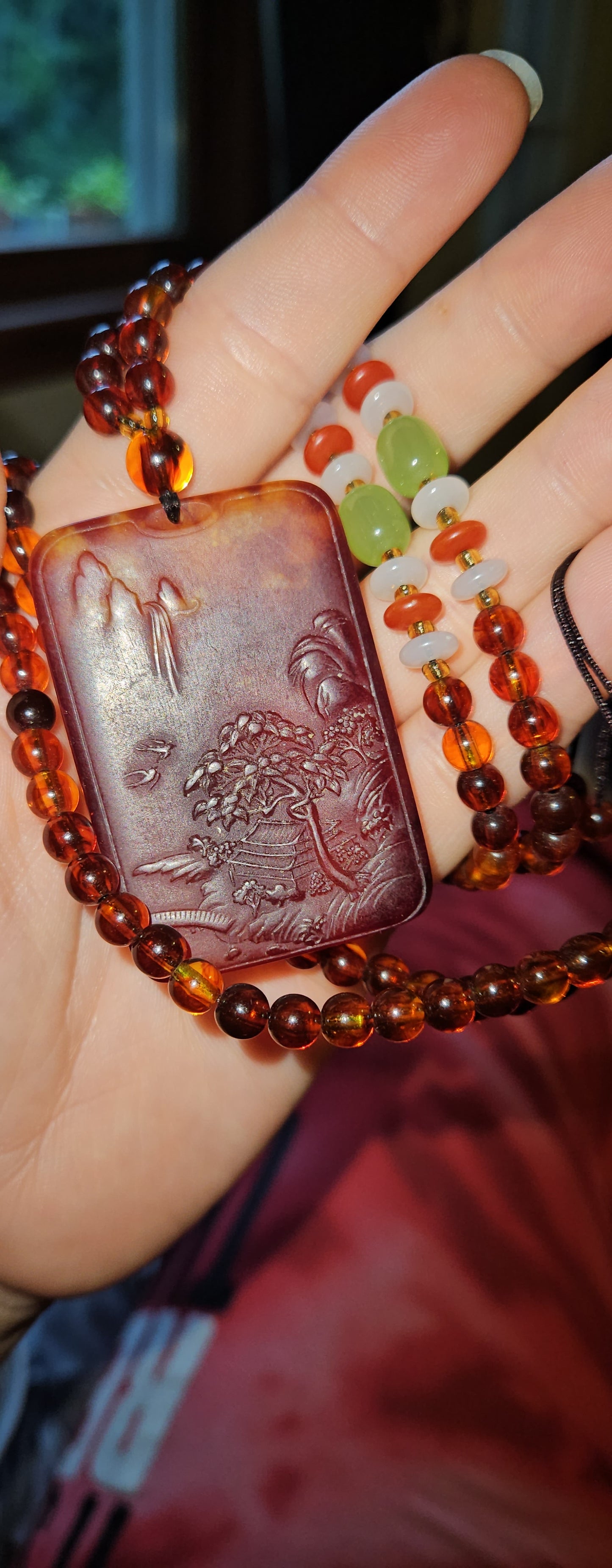 Traditional Chinese Beaded Resin Necklaces