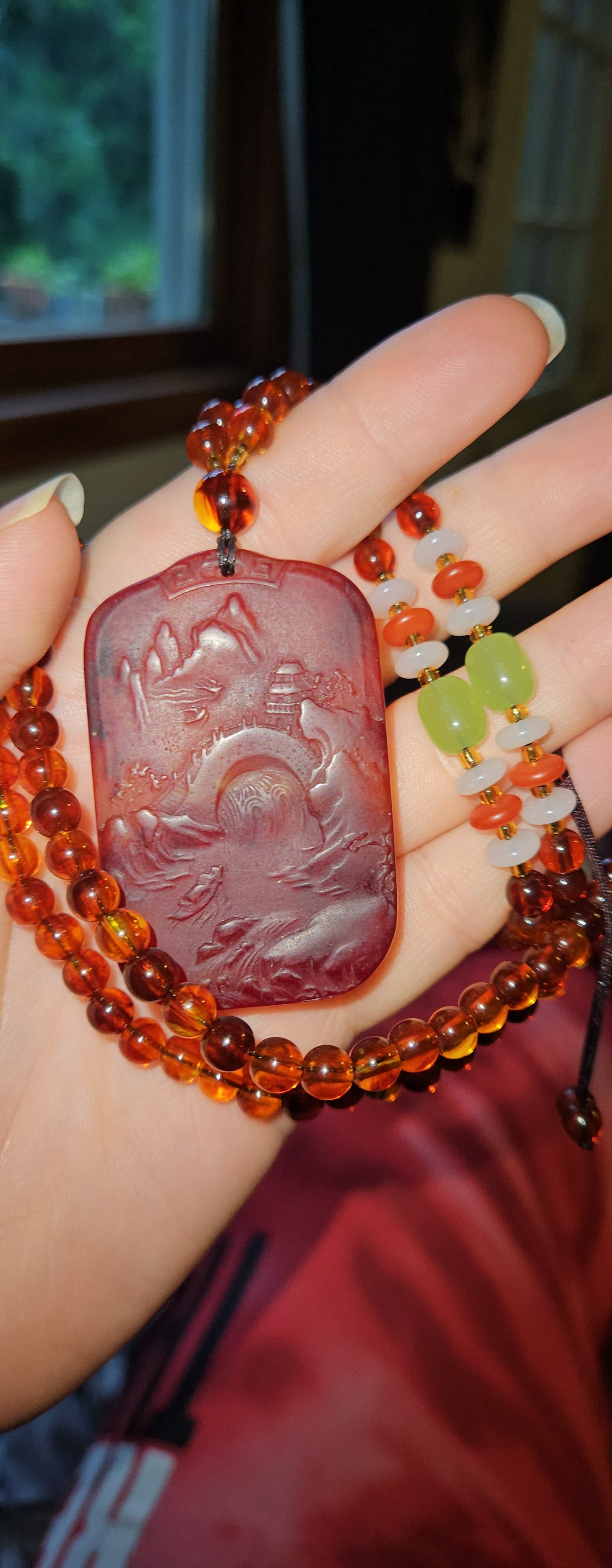 Traditional Chinese Beaded Resin Necklaces