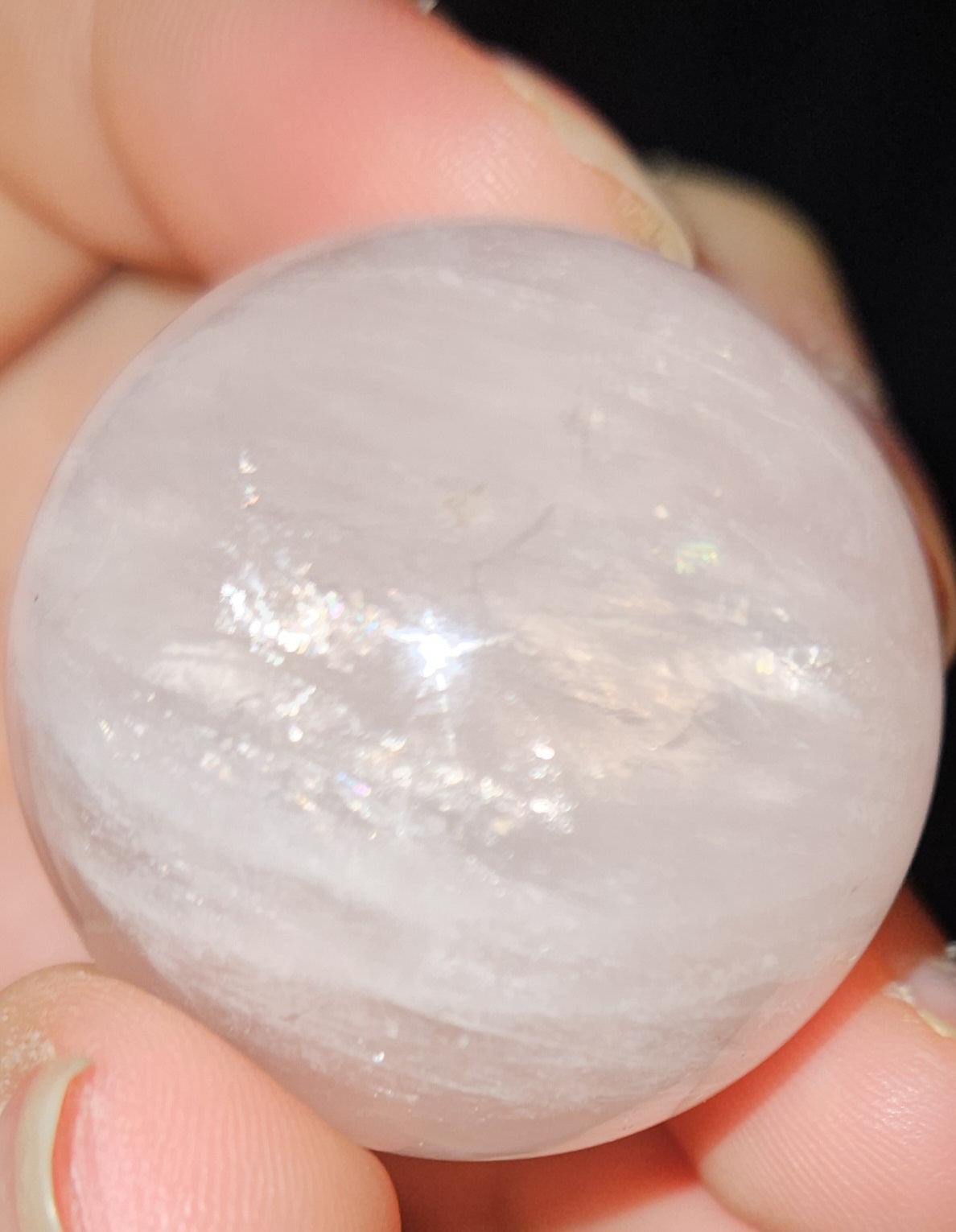 Rose Quartz Sphere (Light star flash)