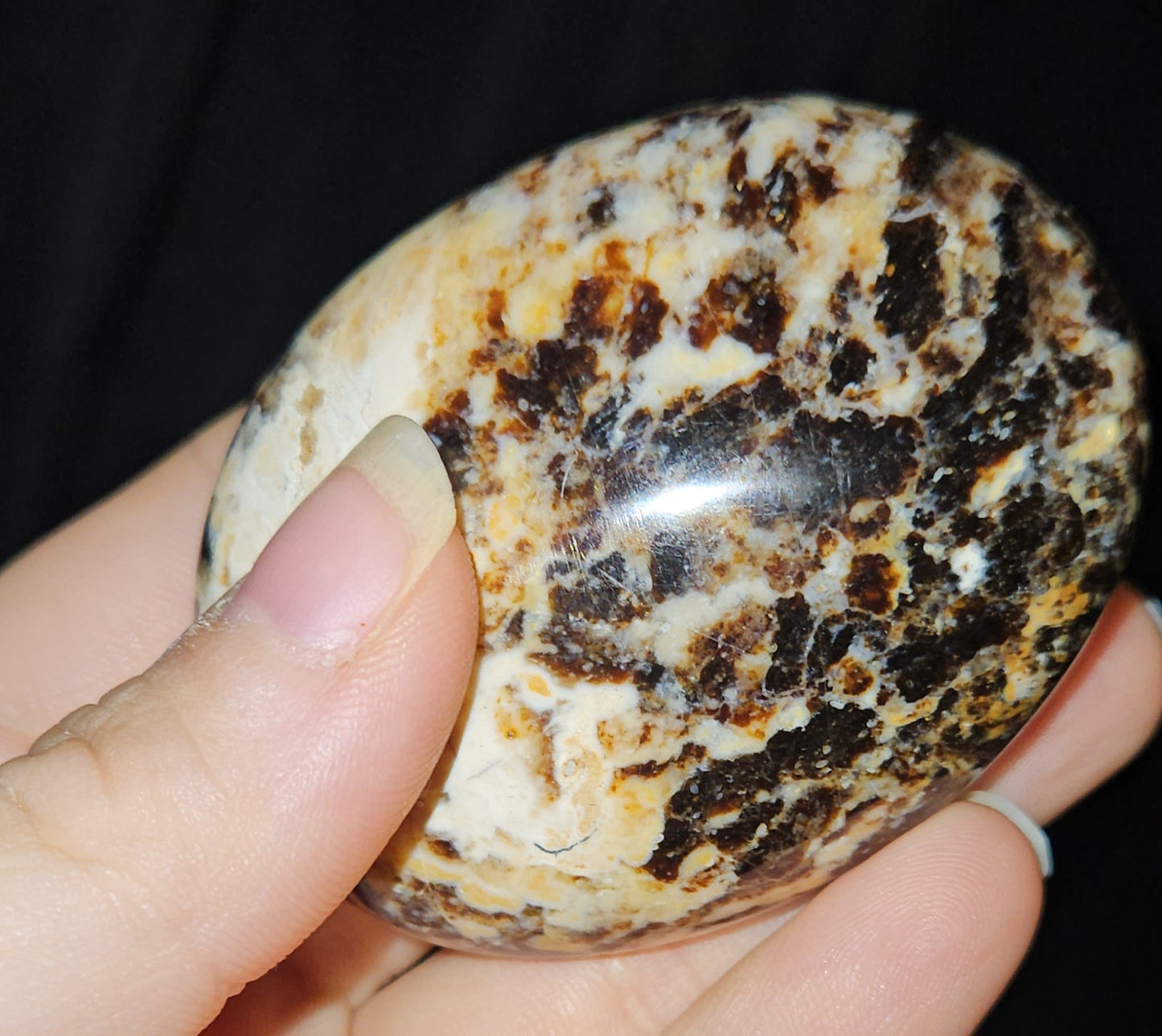 Black Opal Palm Stone