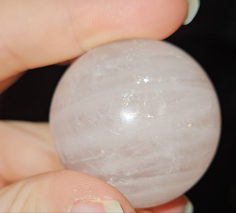 Rose Quartz Sphere (star flash)