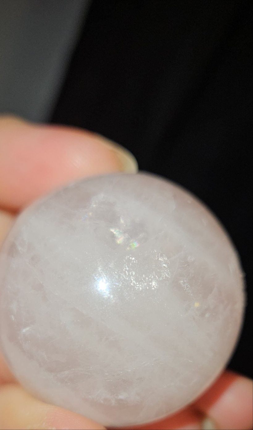 Rose Quartz Sphere (star flash)
