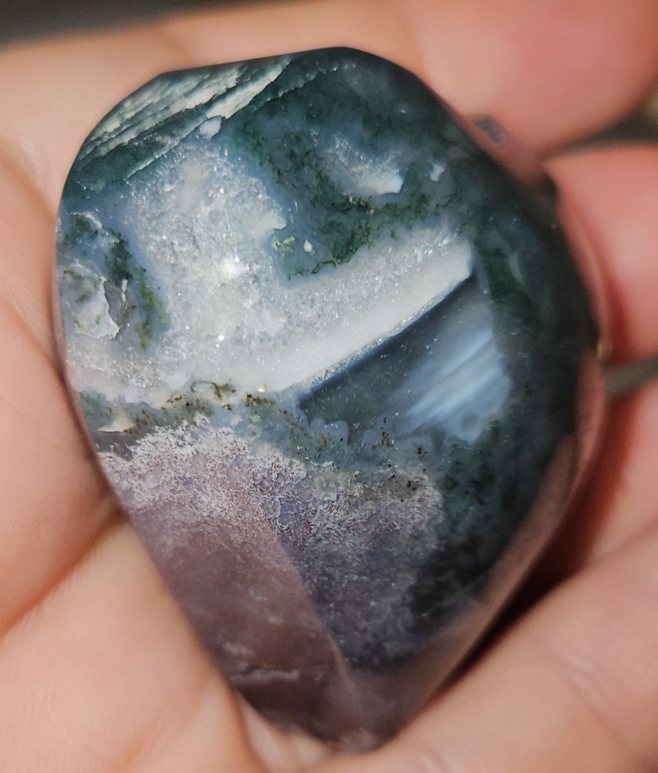 Moss Agate Hearts