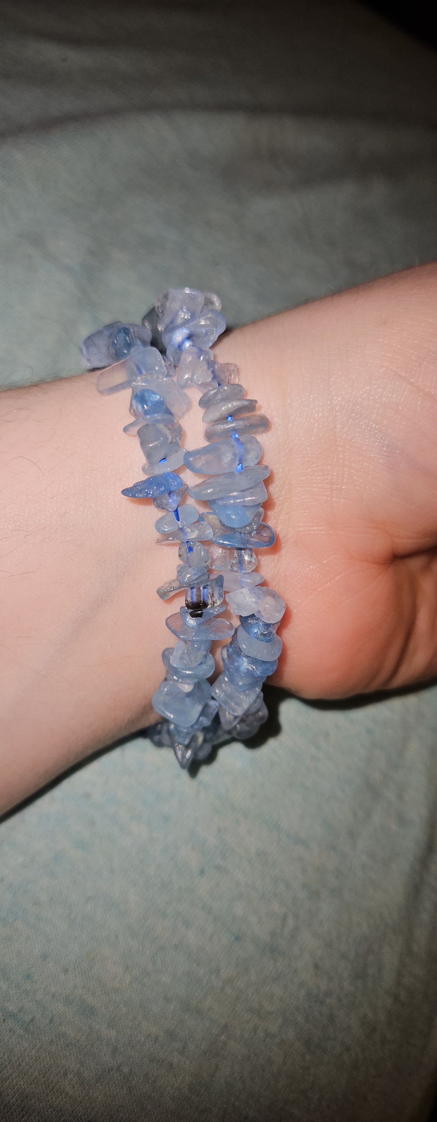 Aquamarine Chip Bracelet