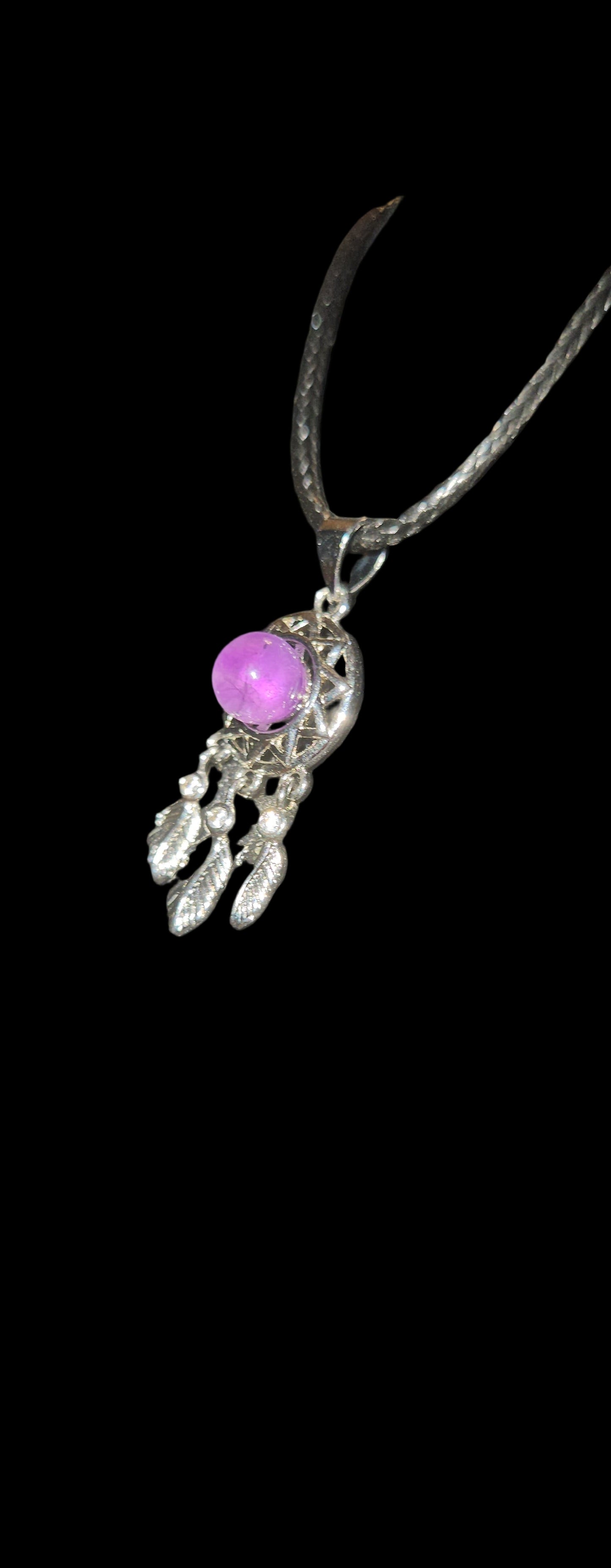 Amethyst Dream Catcher Necklace