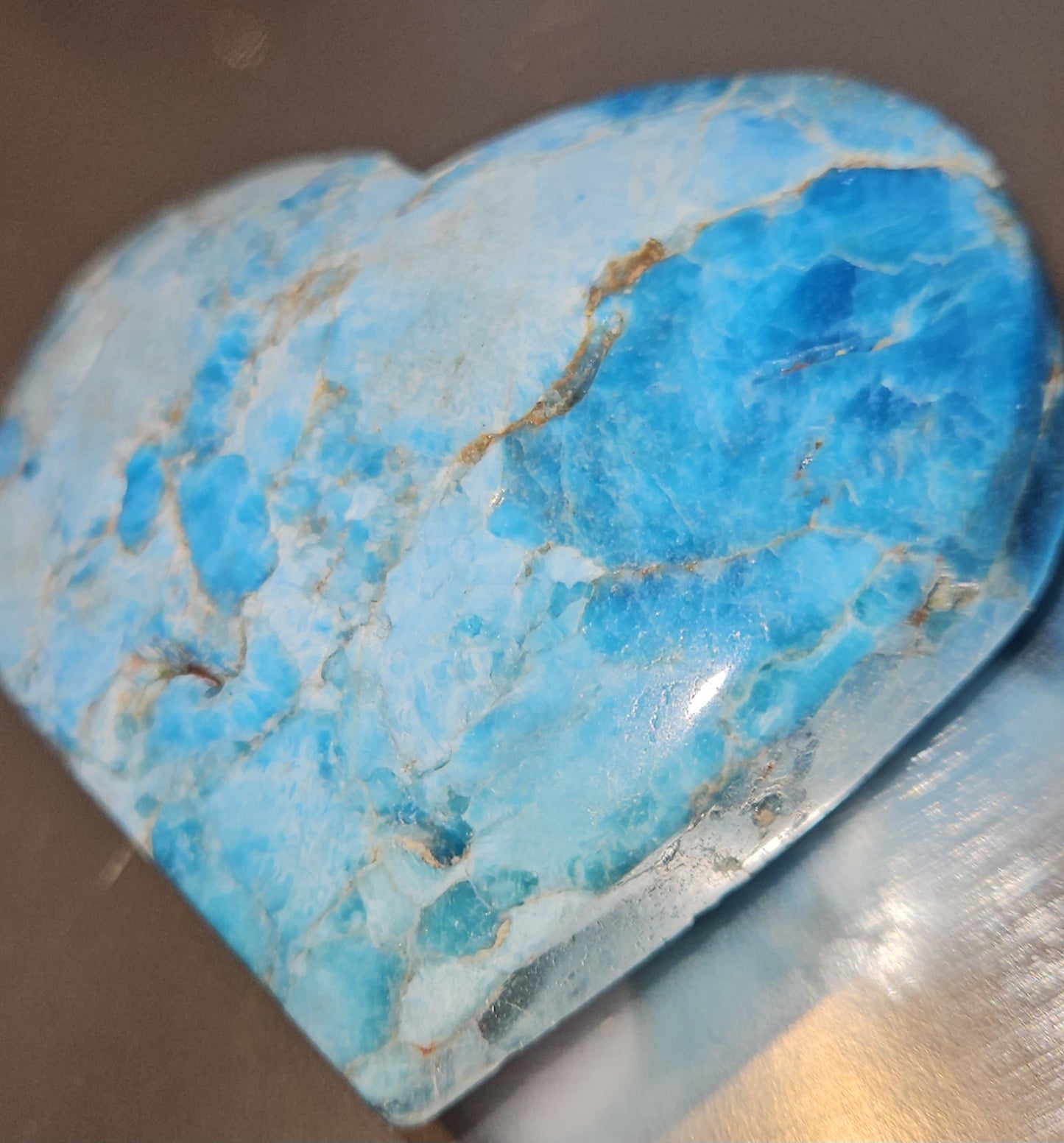 Blue Apatite Heart