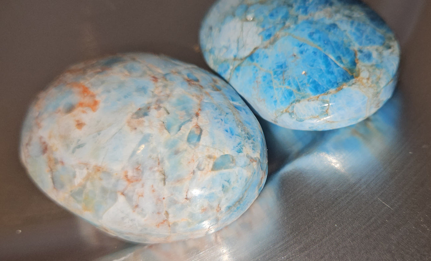 Blue Apatite Palm Stone