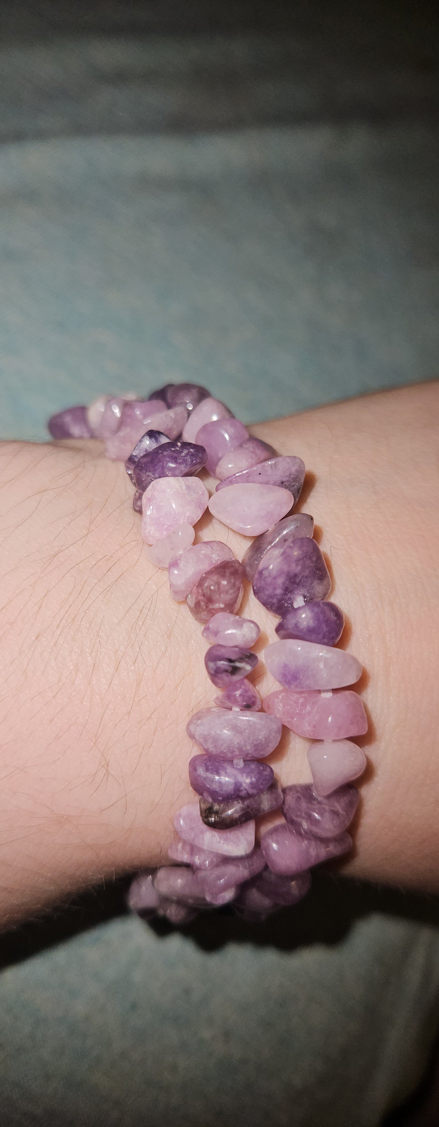 Kunzite Chip Bracelet