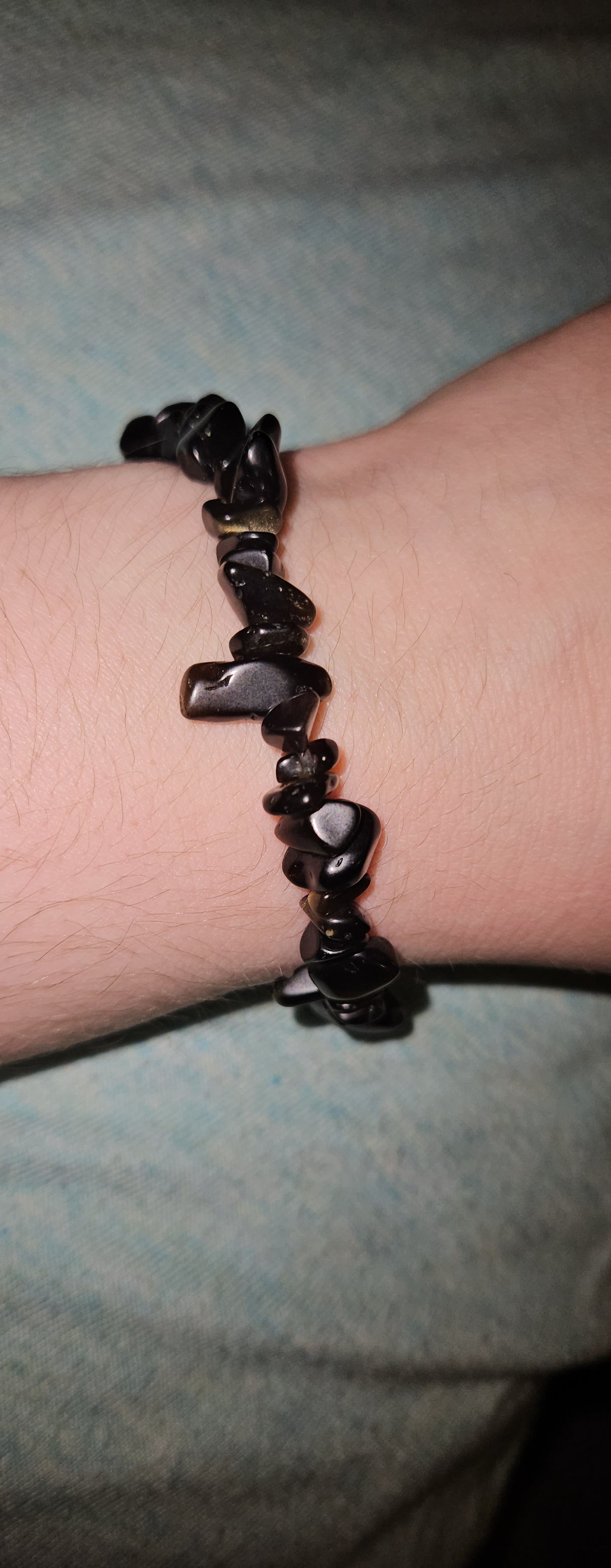 Golden Obsidian Chip Bracelet