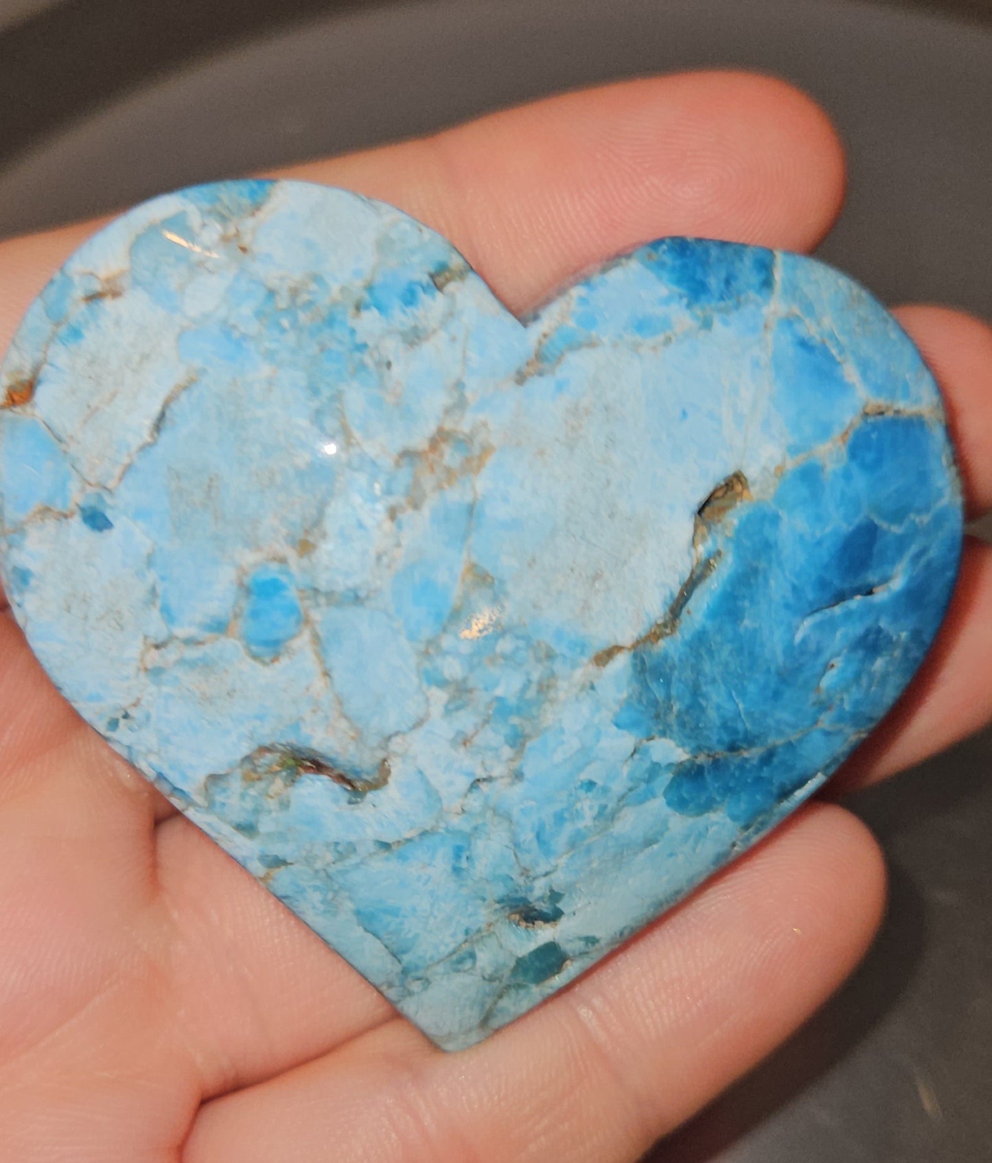 Blue Apatite Heart