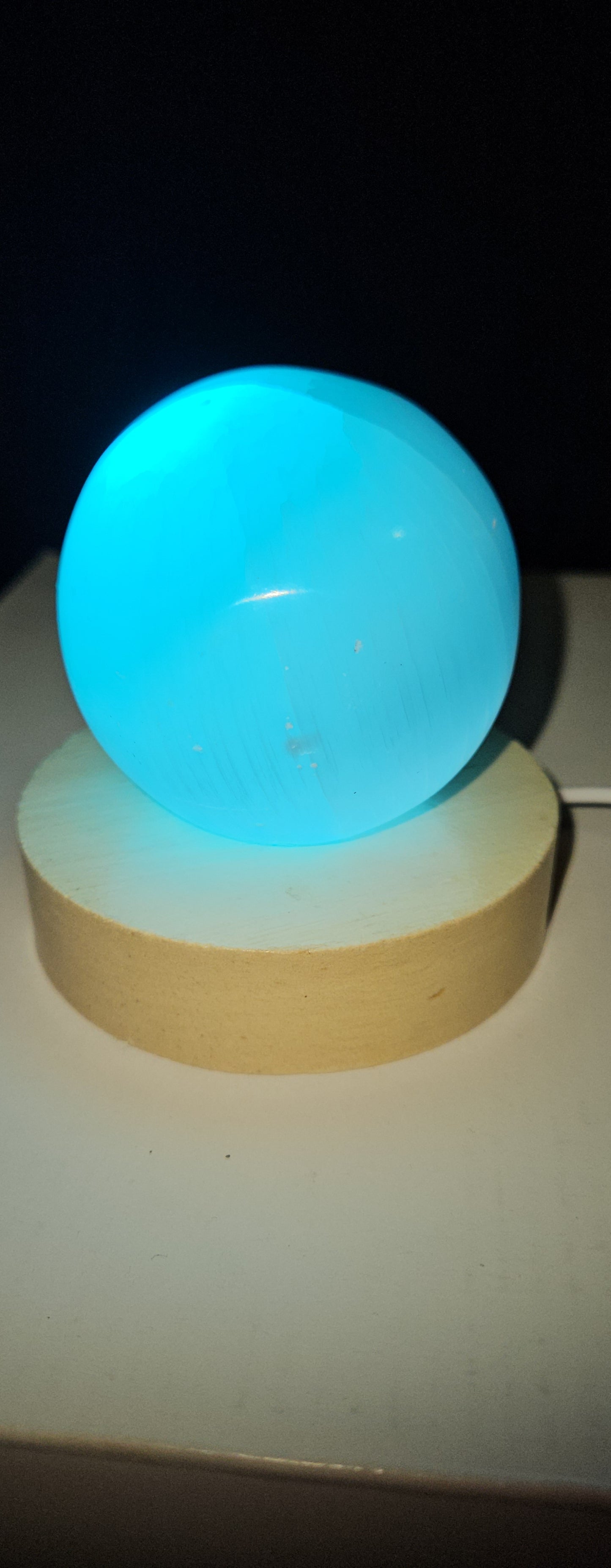 Wooden Color changing Sphere Stand