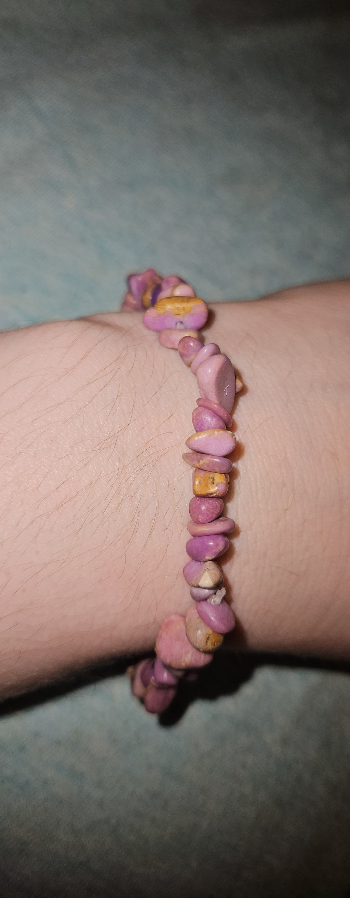 Phosphosiderite Chip Bracelet