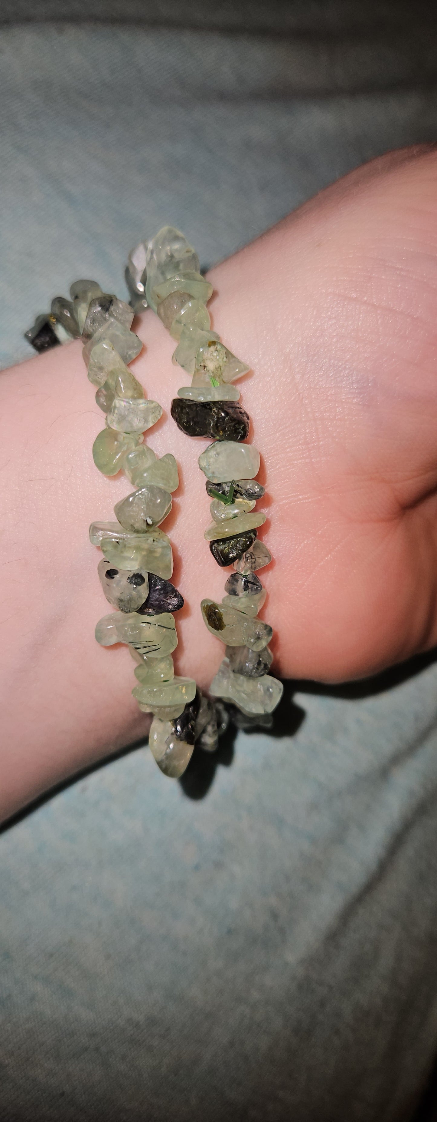 Prehnite Chip Bracelet