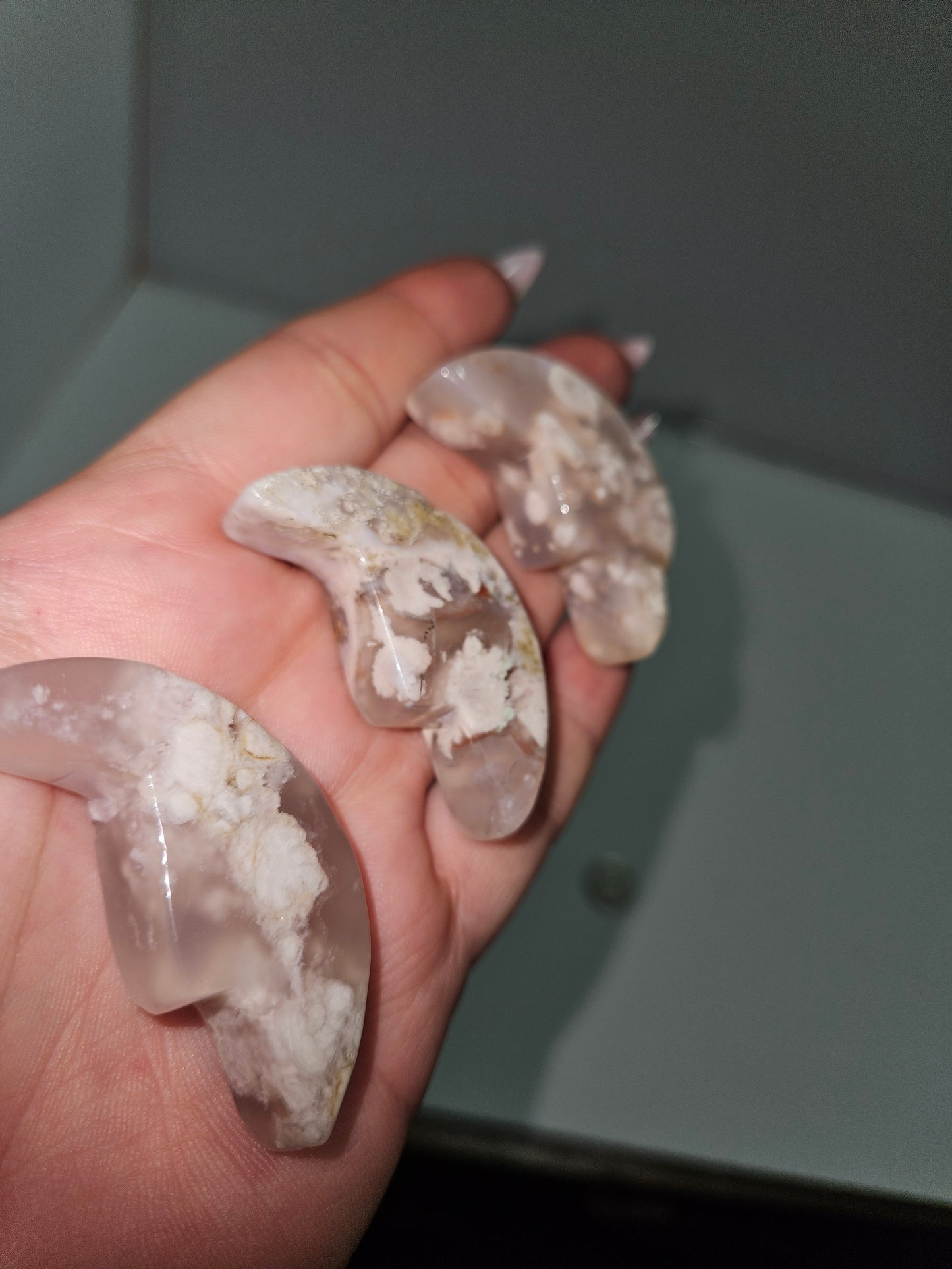 Flower Agate Moon