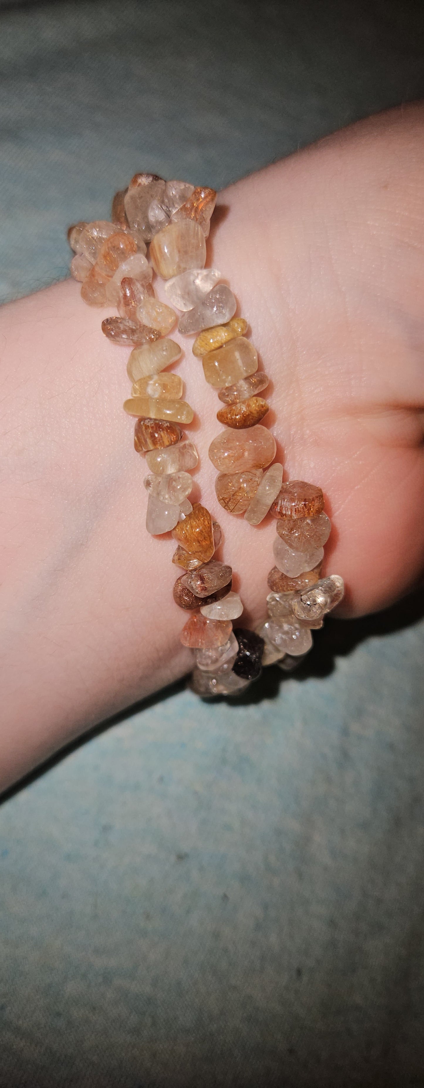 Golden Rutile Chip Bracelet