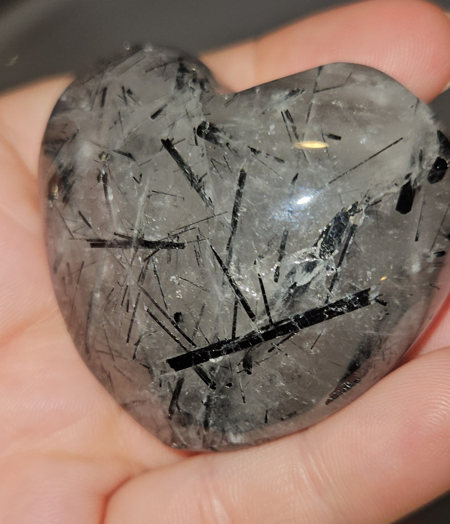 Black Tourmaline Heart