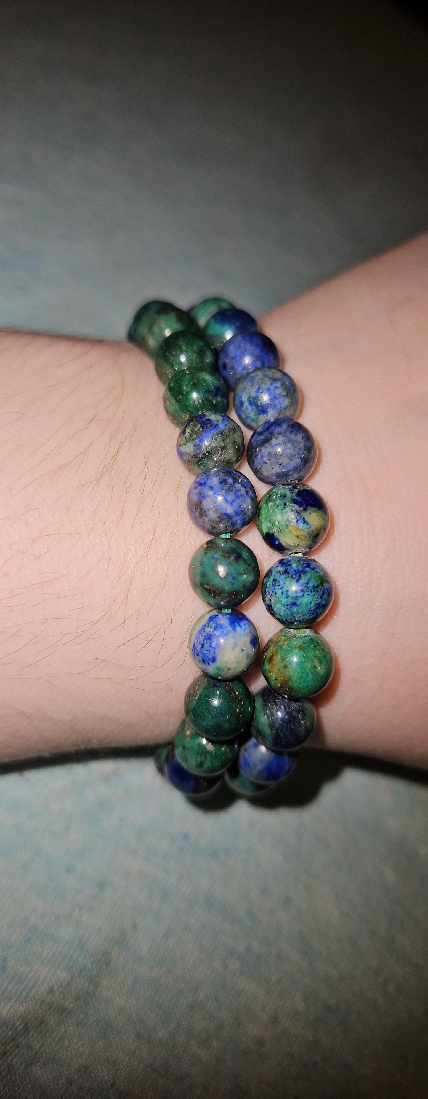 Azurite Malachite Bracelet UV Reactive