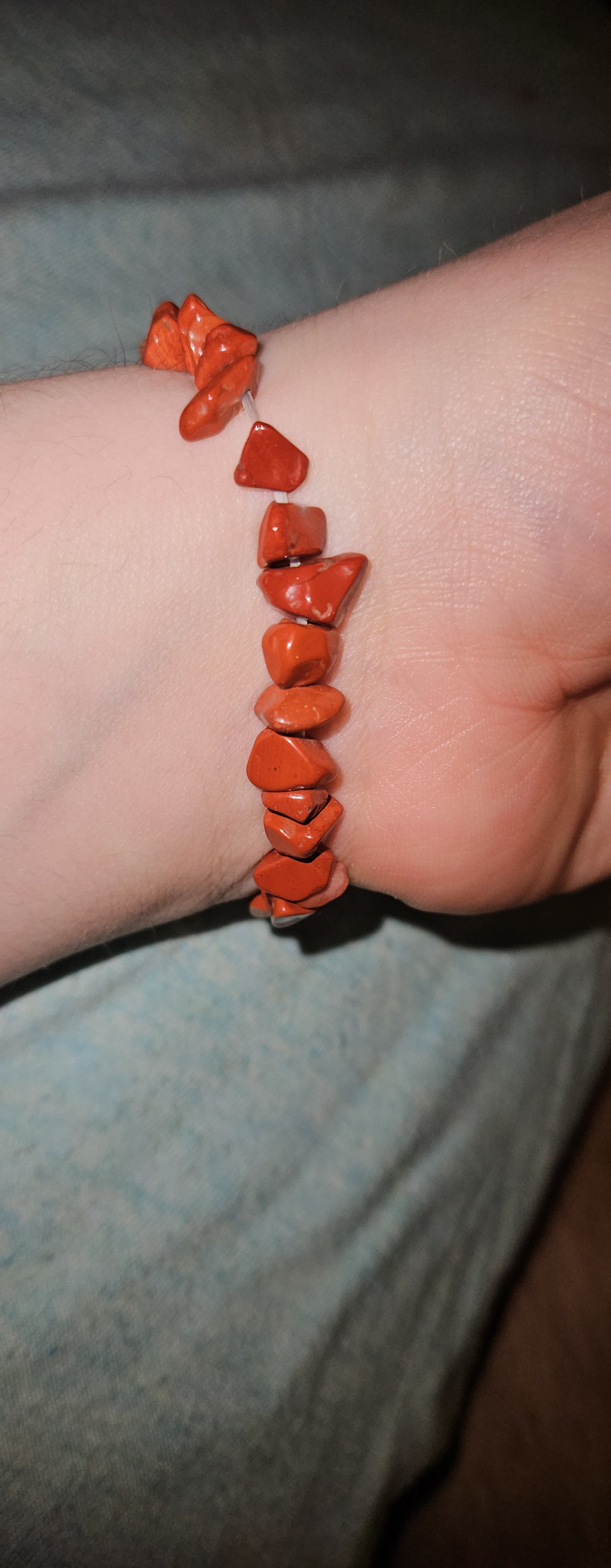 Red Jasper Chip Bracelet