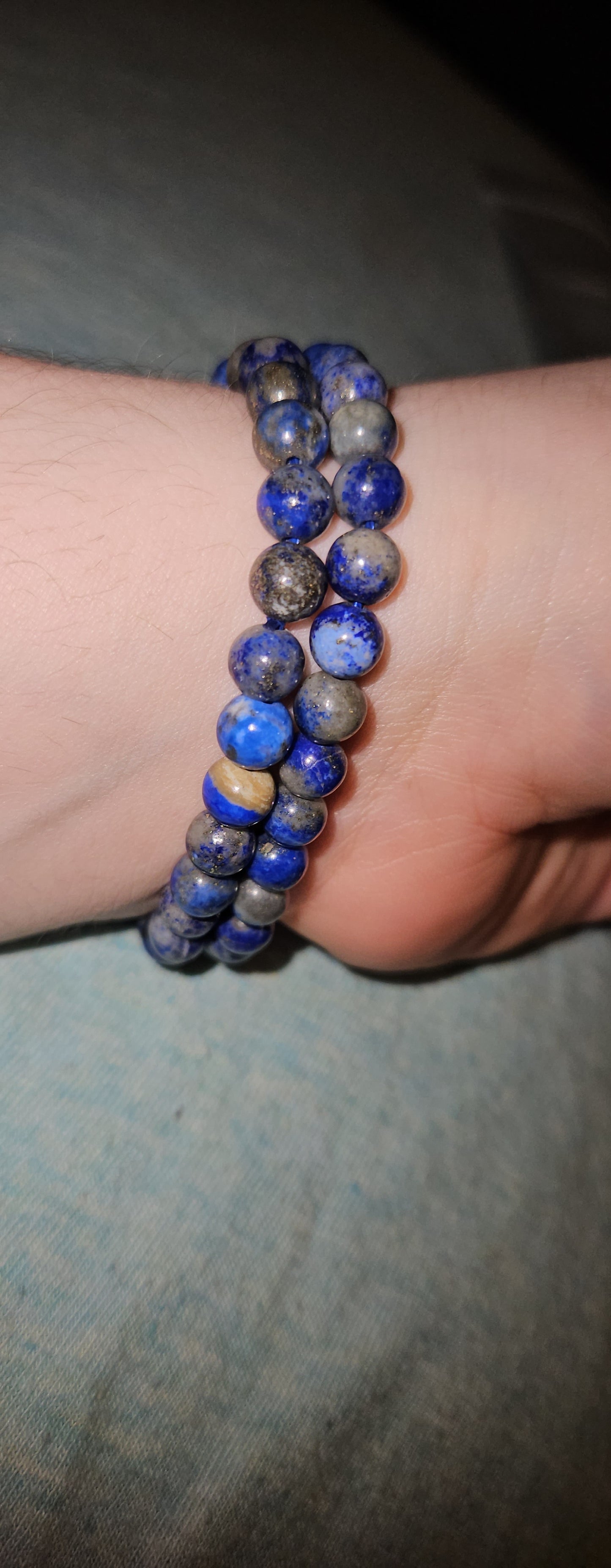 Lapis Lazuli Bracelet UV Reactive