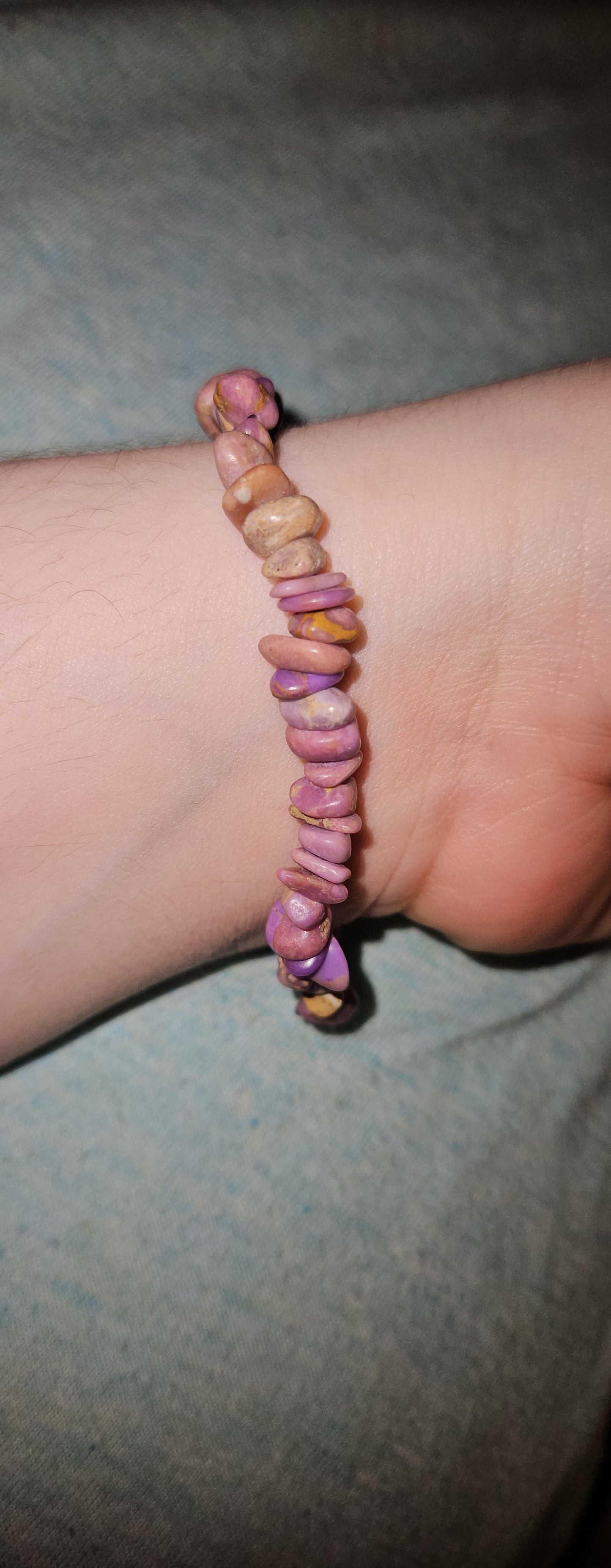Phosphosiderite Chip Bracelet