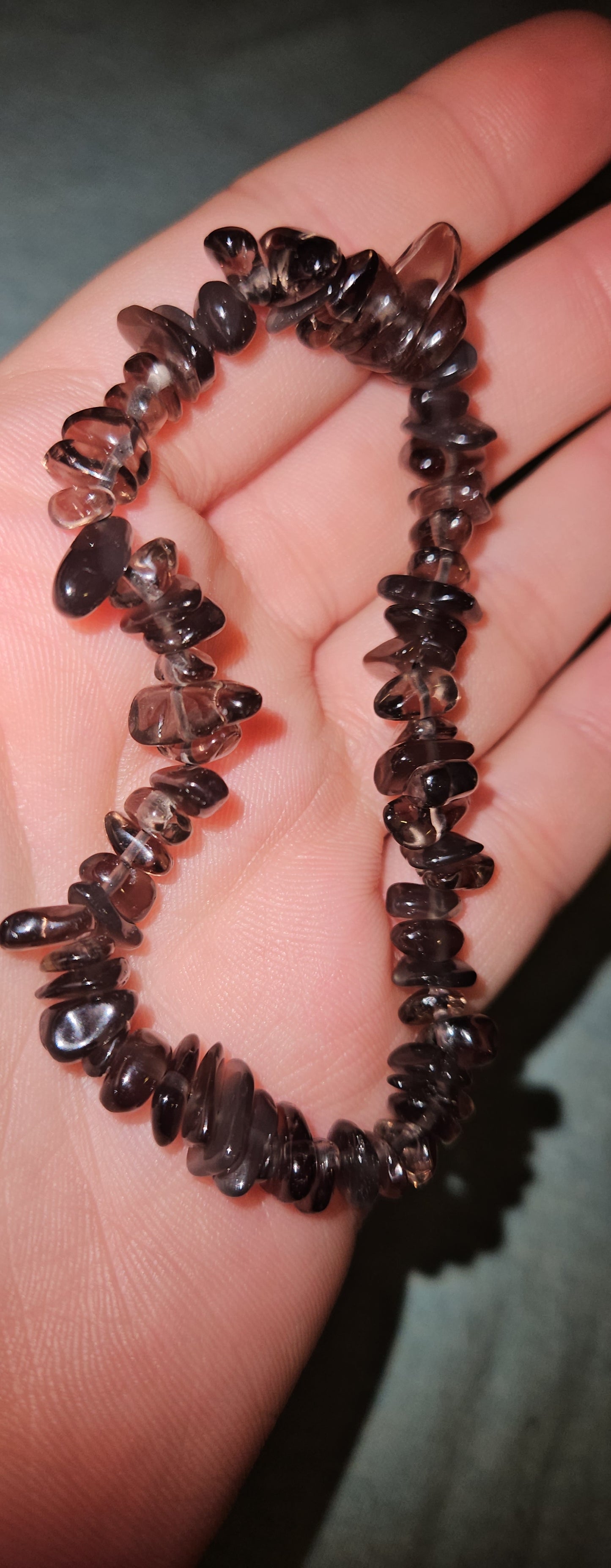 Smokey Quartz Chip Bracelet
