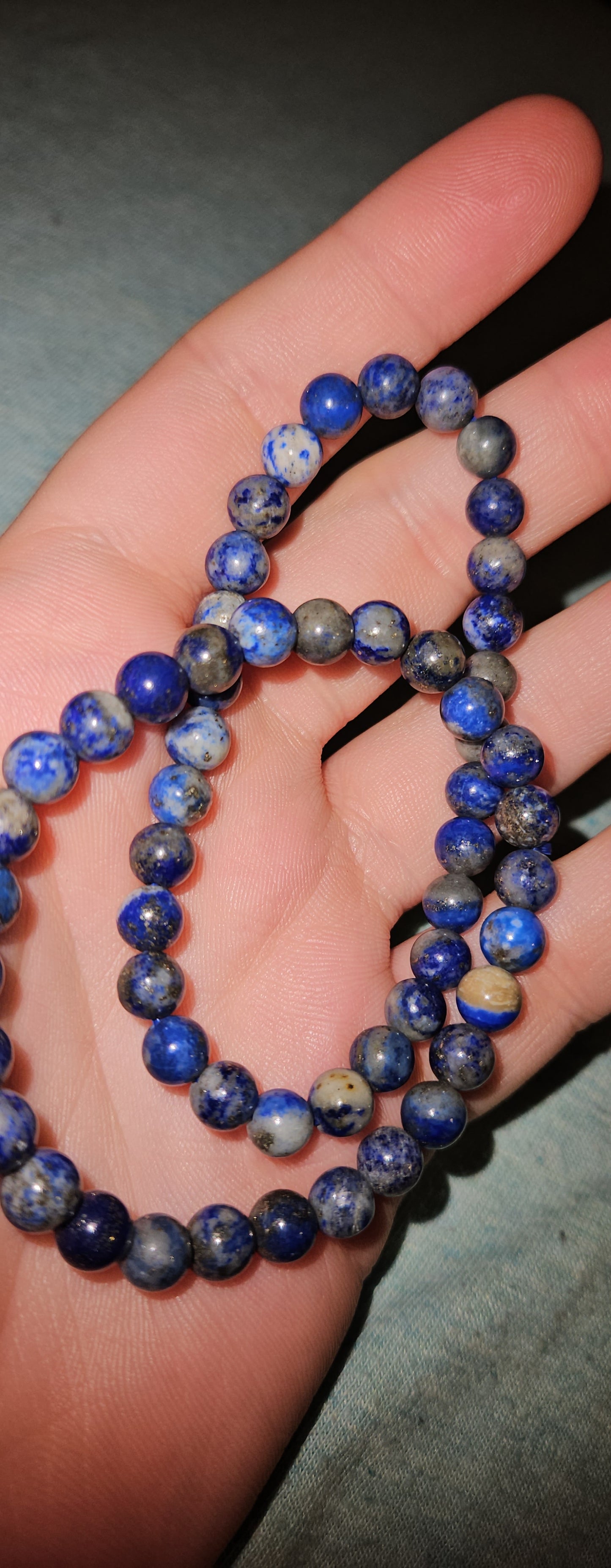 Lapis Lazuli Bracelet UV Reactive
