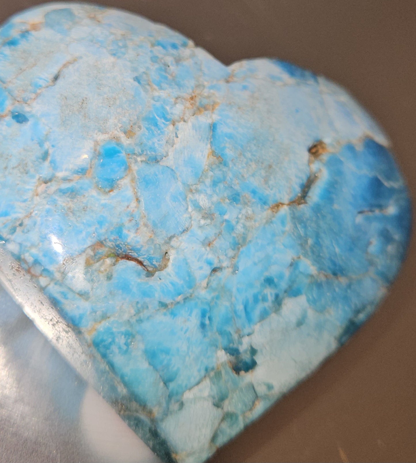 Blue Apatite Heart