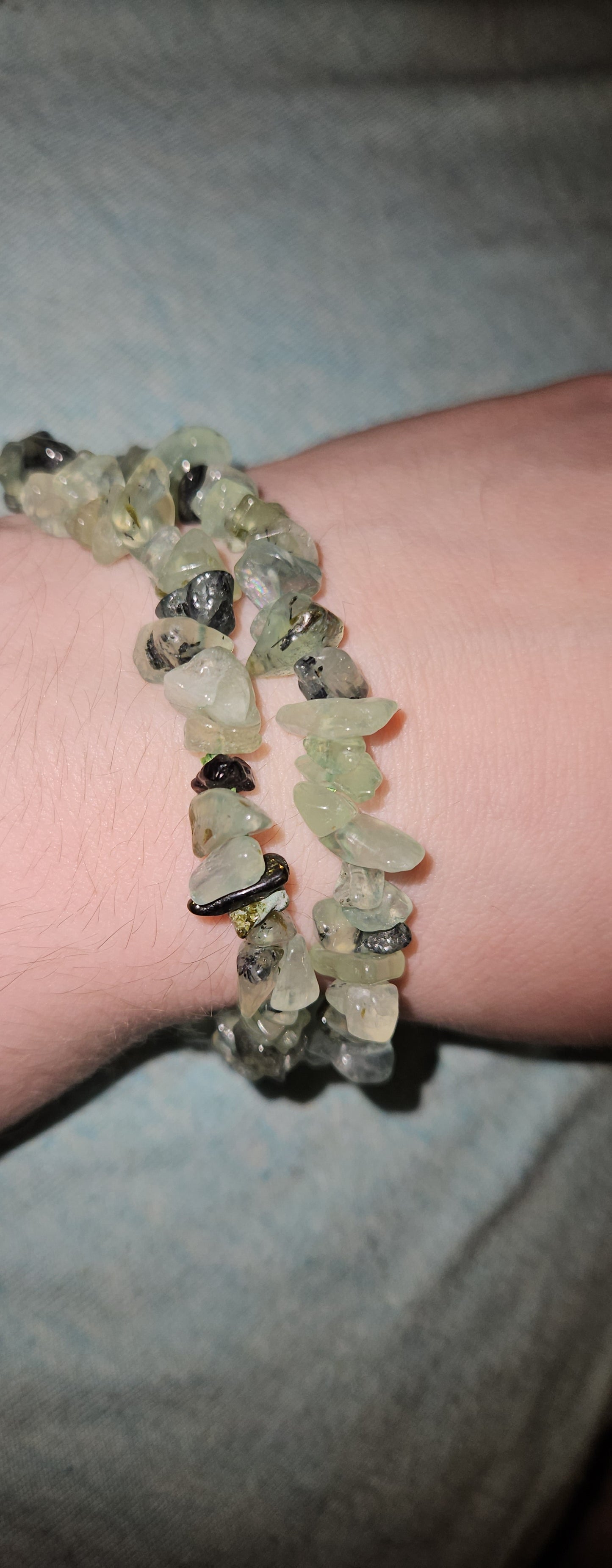 Prehnite Chip Bracelet