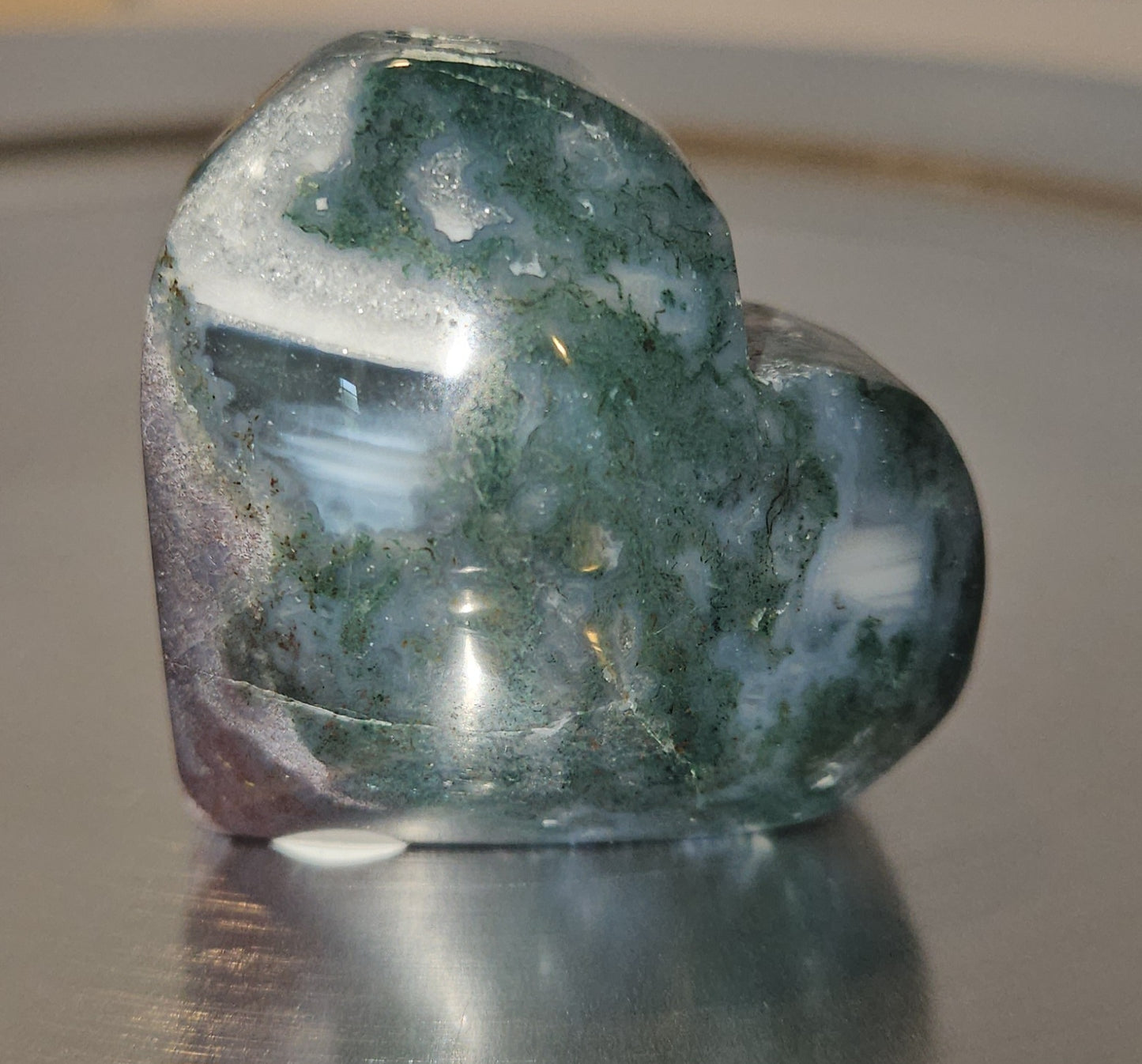 Moss Agate Hearts