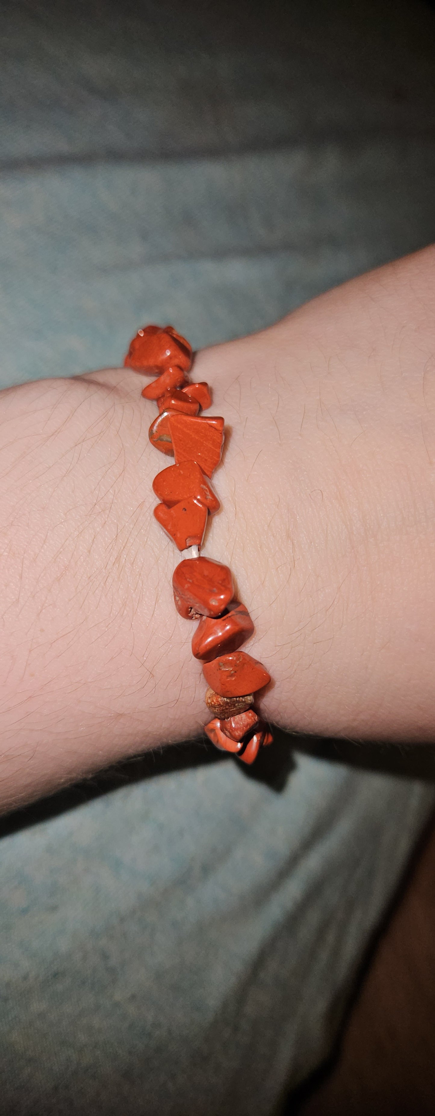 Red Jasper Chip Bracelet