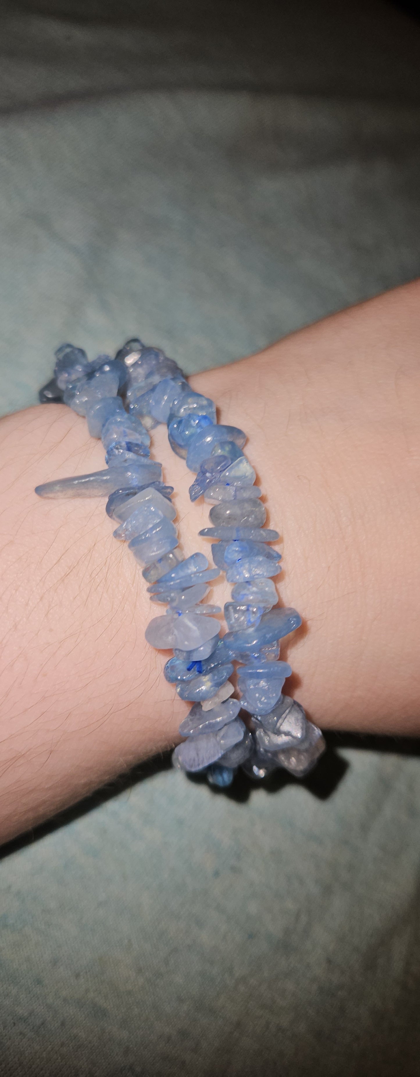 Aquamarine Chip Bracelet