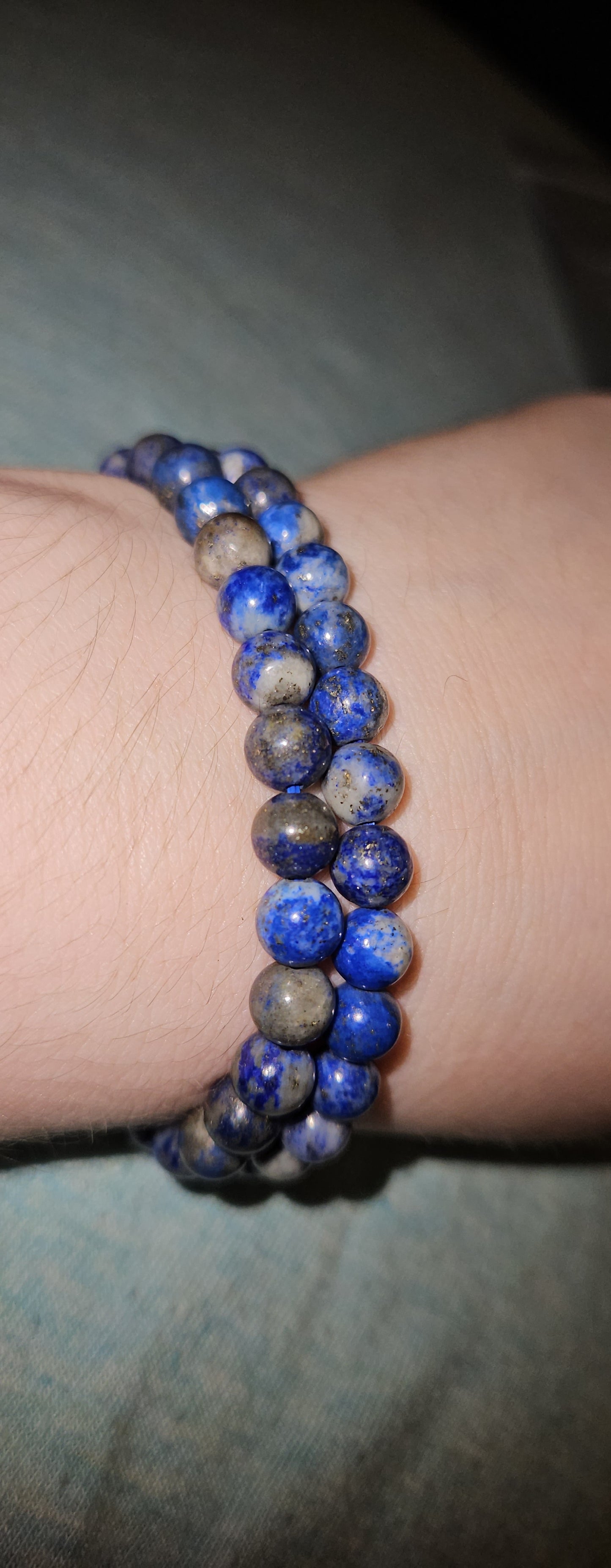 Lapis Lazuli Bracelet UV Reactive