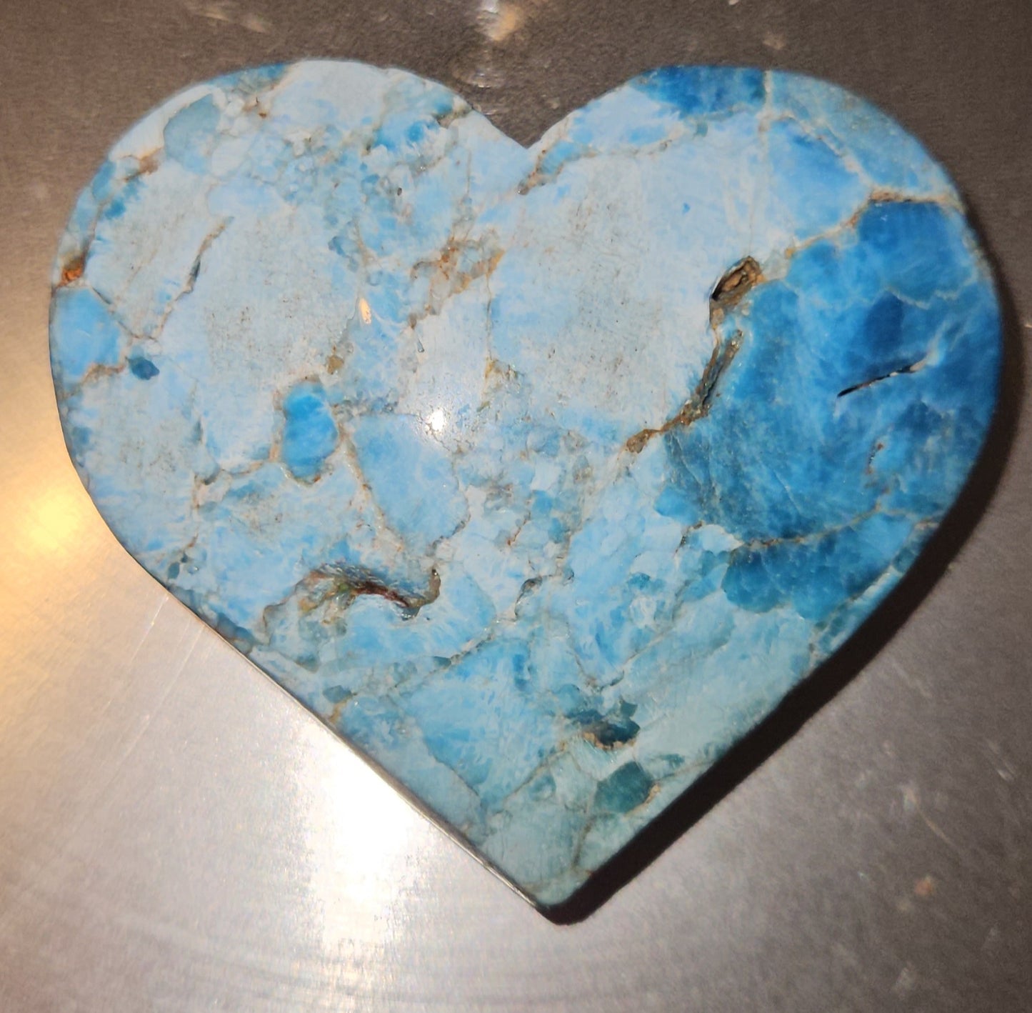 Blue Apatite Heart