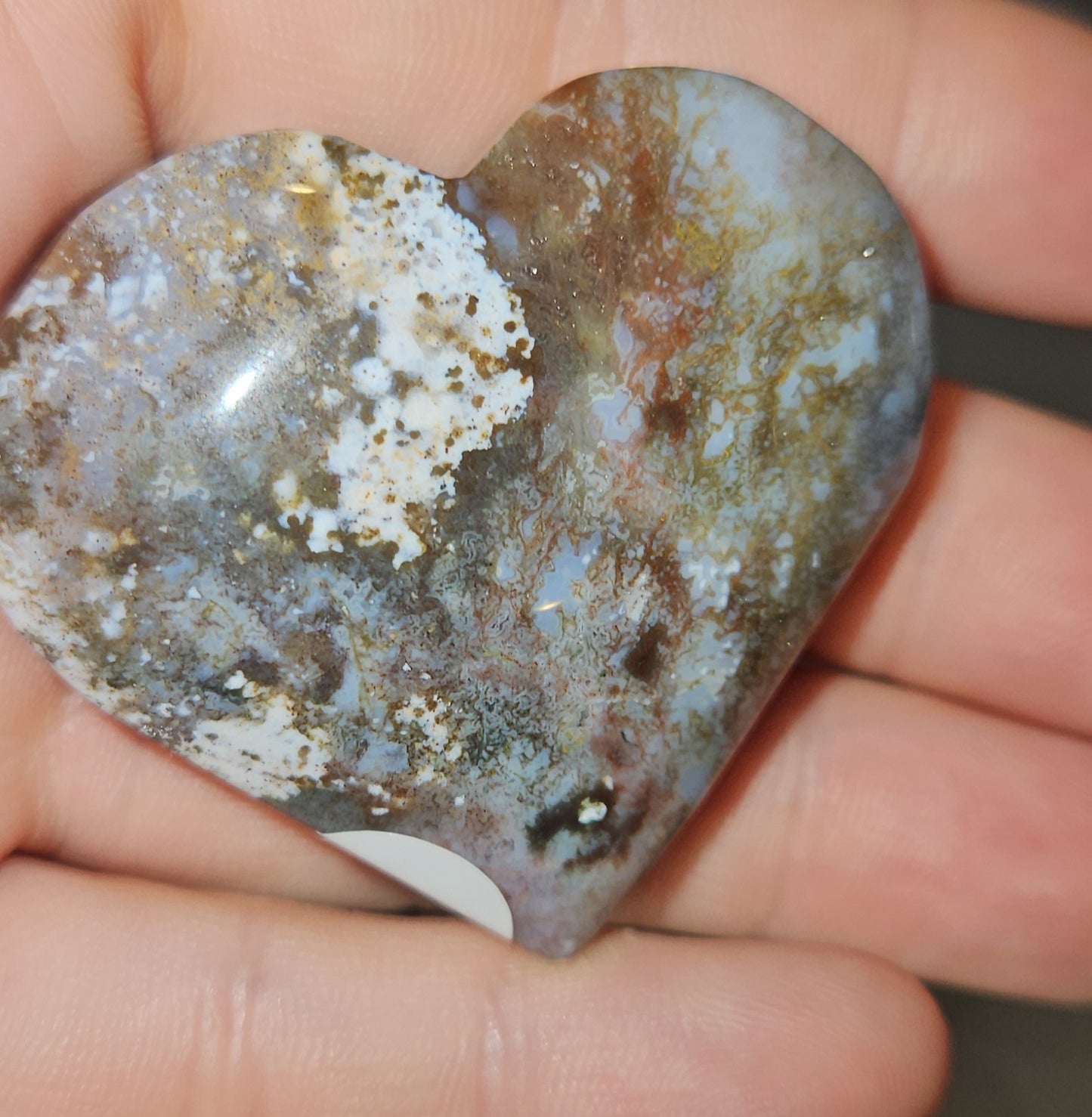 Moss Agate Hearts