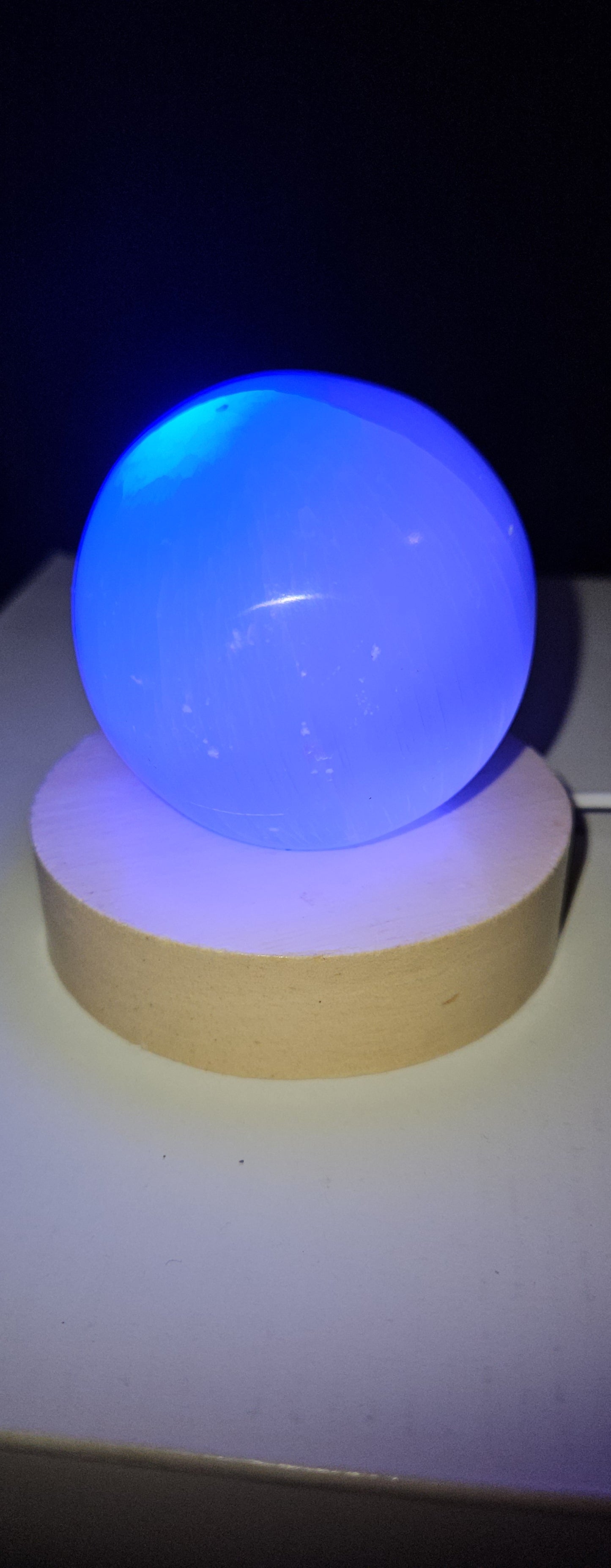 Wooden Color changing Sphere Stand