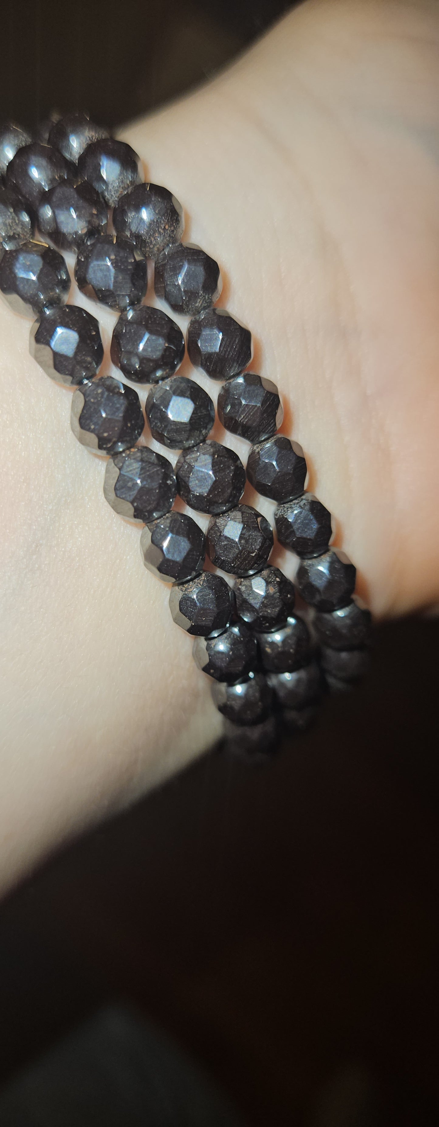 Hematite Faceted Bracelet
