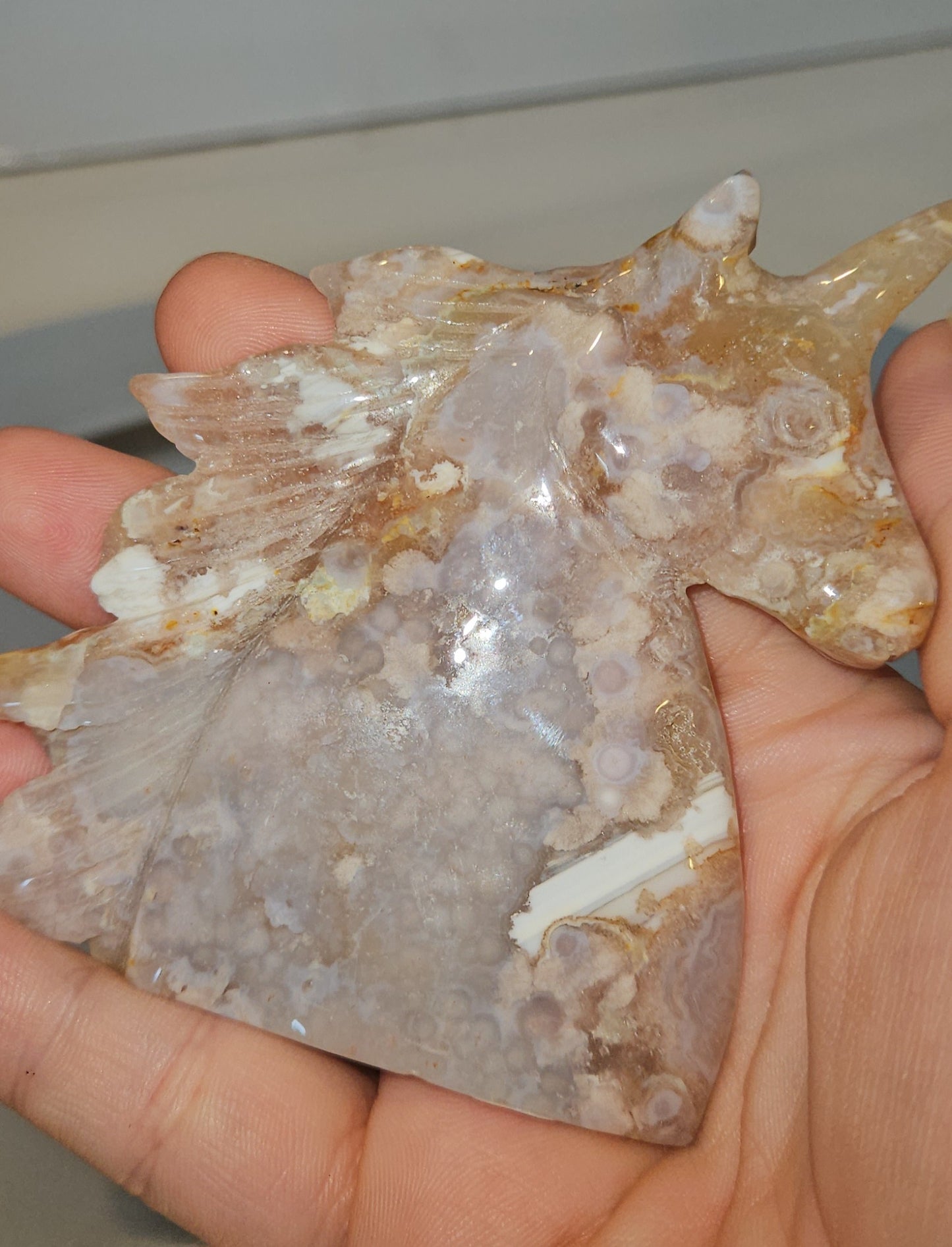 Flower Agate Unicorn
